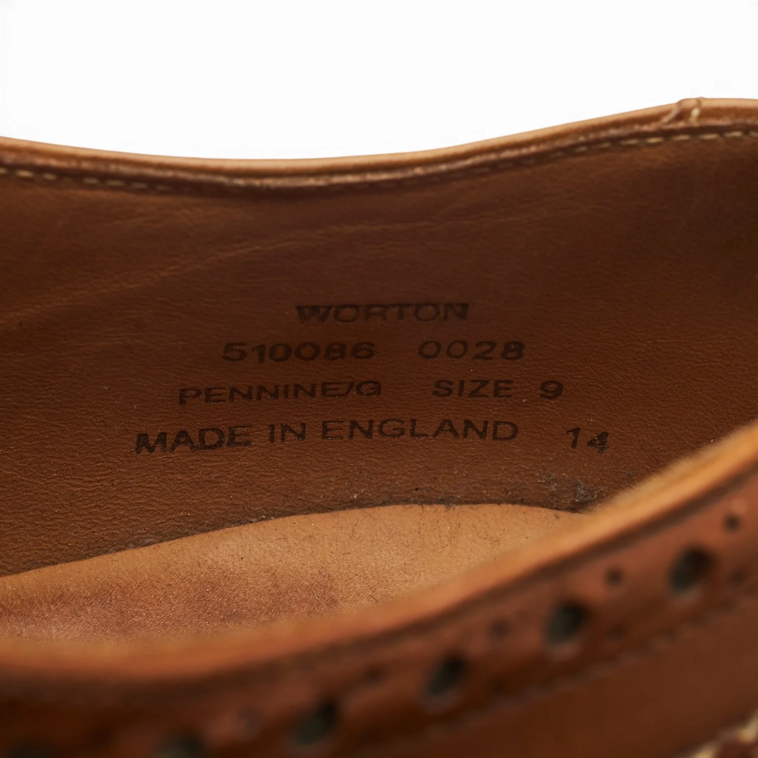 1880 'Worton' Brown Leather Derby Brogues UK 9 G - Image 7