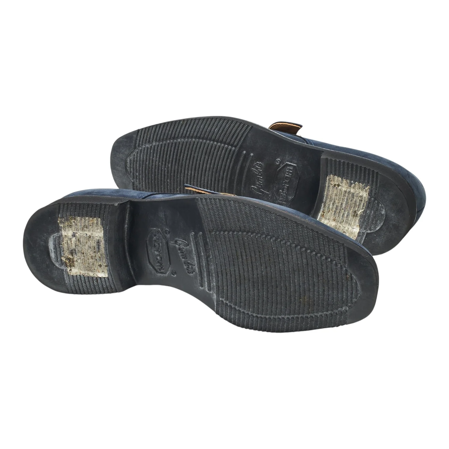 2000 Navy Blue Nubuck Leather Monk Strap UK 8 F - Image 5