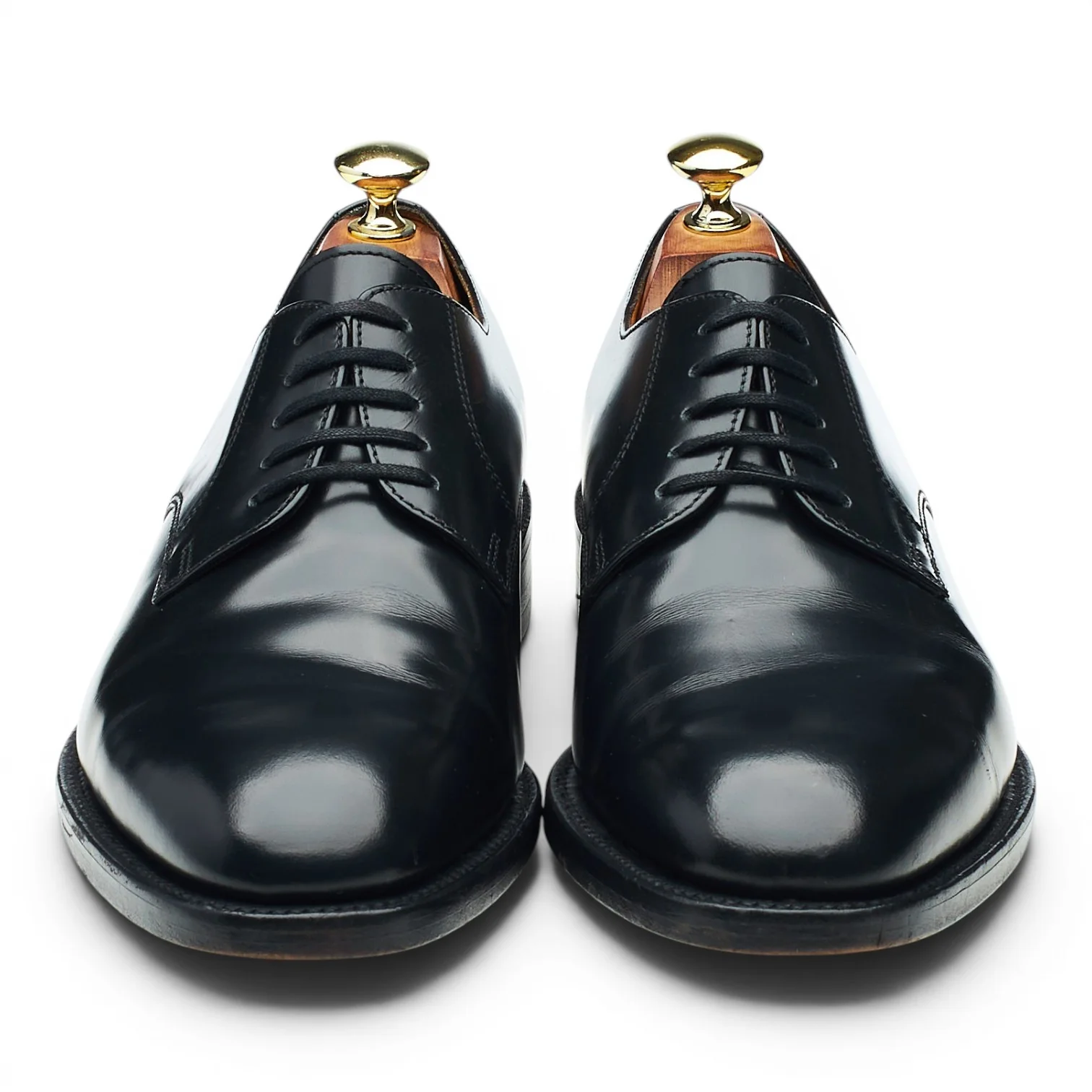 '205B' Black Leather Derby UK 7.5 F - Image 2