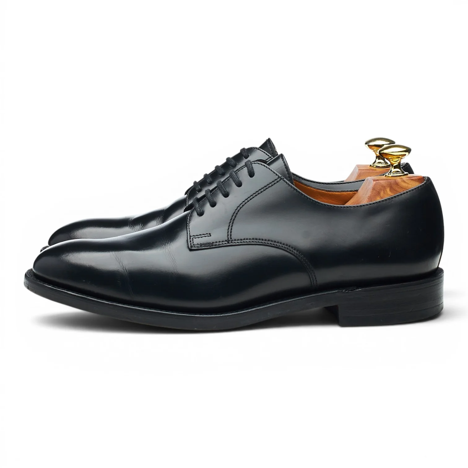 '205B' Black Leather Derby UK 7.5 F - Image 3