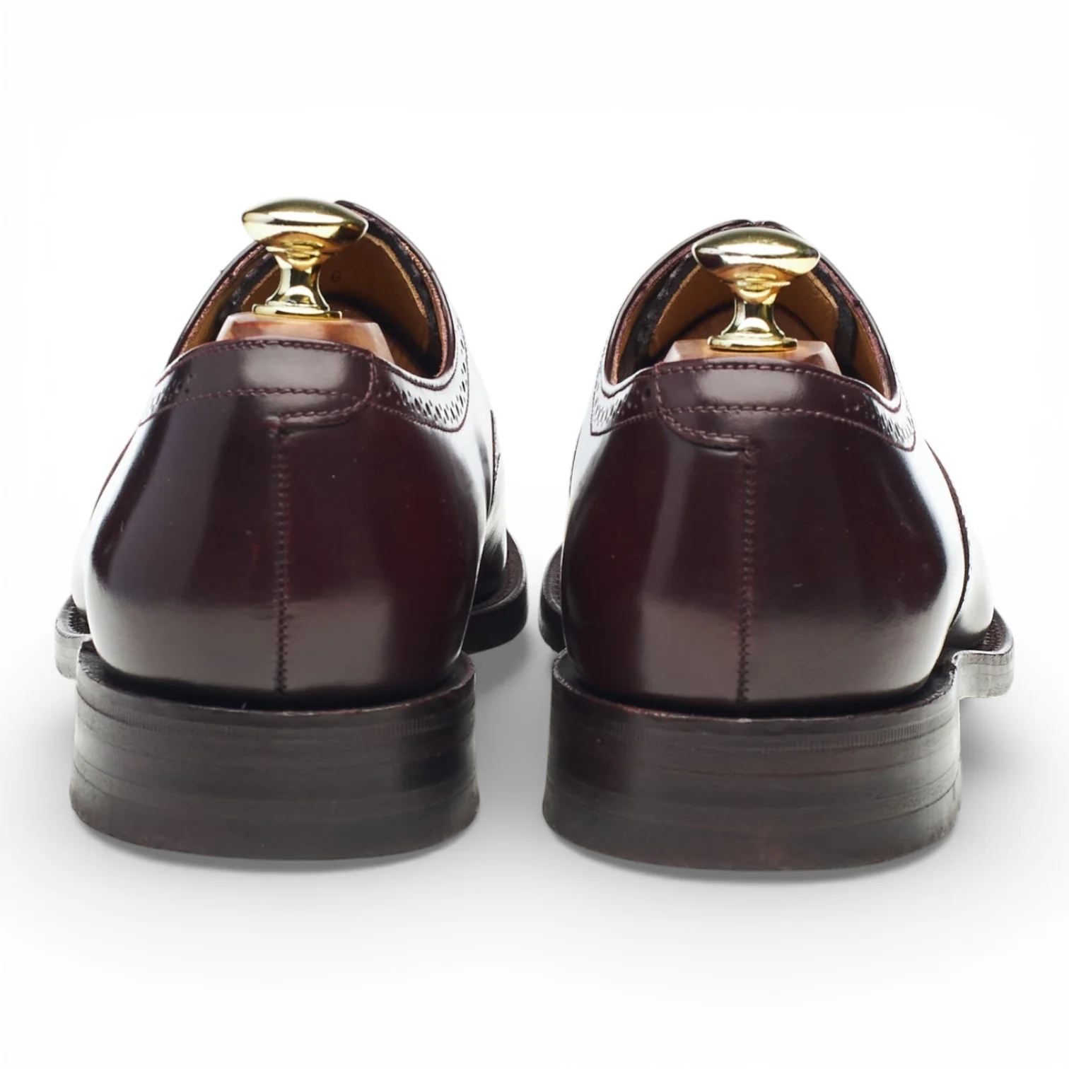'206' Burgundy Leather Oxford Semi Brogues UK 7.5 F - Image 4