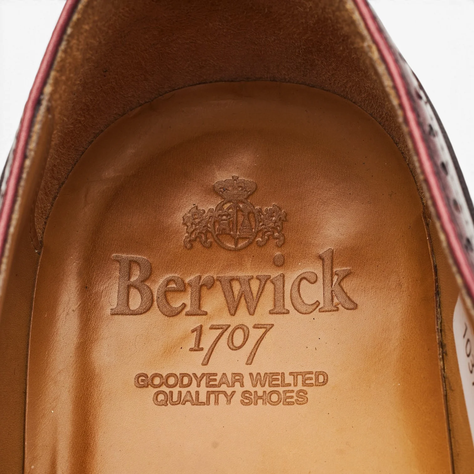 '2810' Burgundy Leather Oxford Brogues UK 7 - Image 6