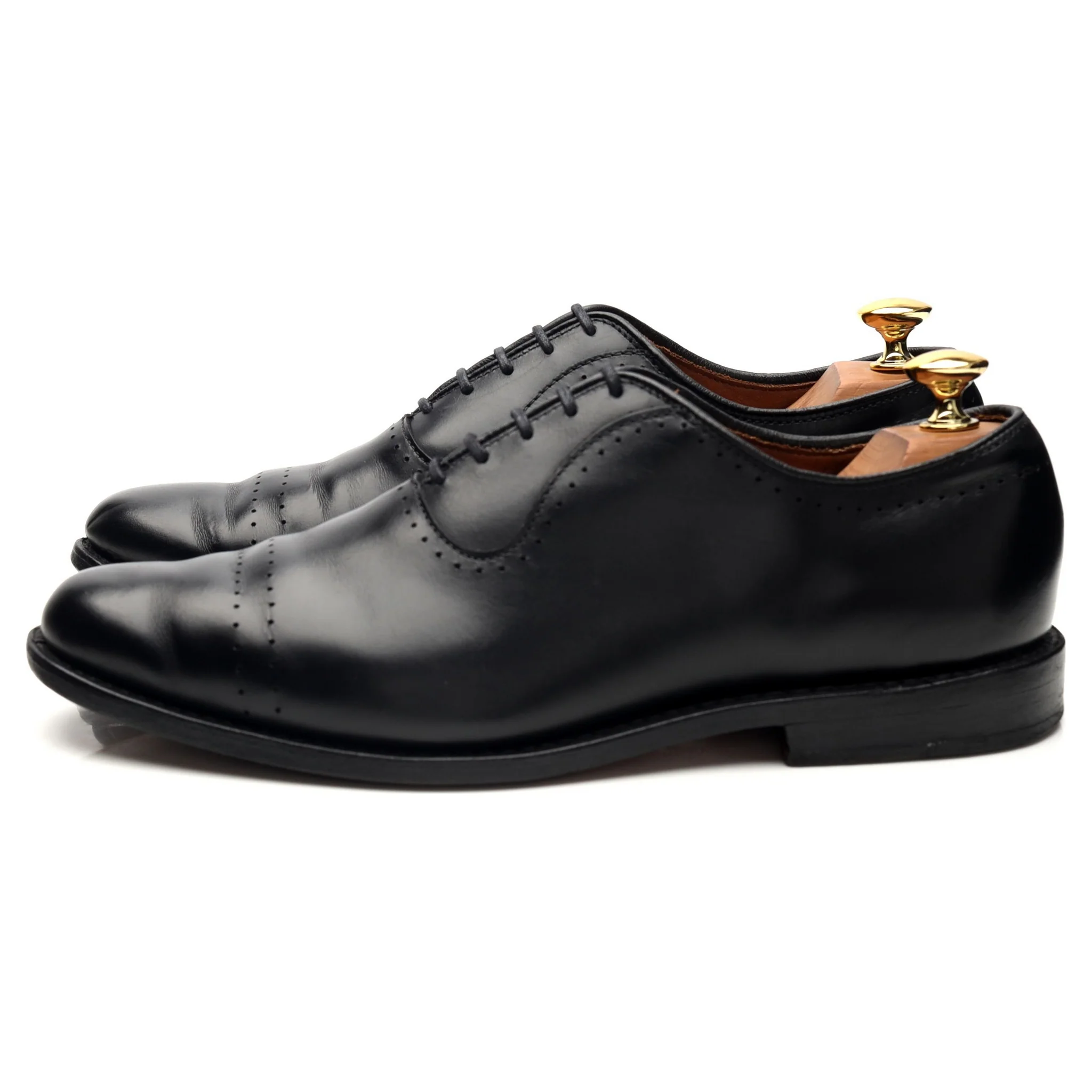 'Vernon' Black Leather Wholecut Oxford UK 7 US 8 D - Image 3
