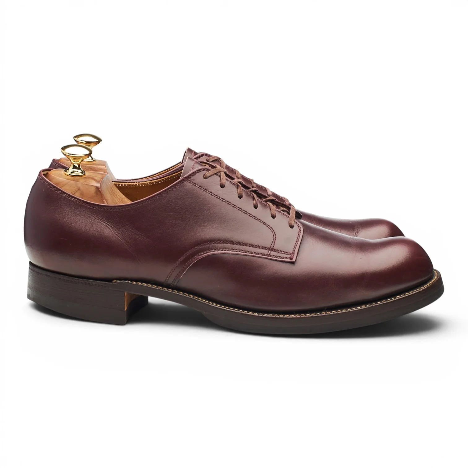 'Lot 3037' Burgundy Leather Derby UK 10.5