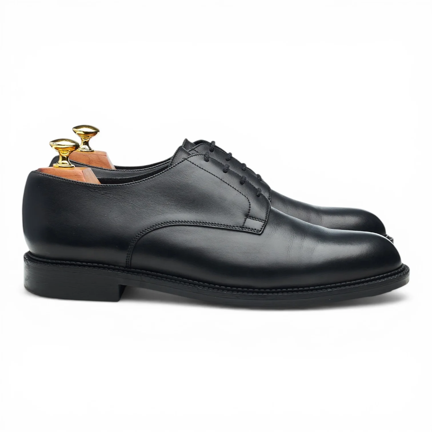 '353' Black Leather Derby 8 D UK 8.5