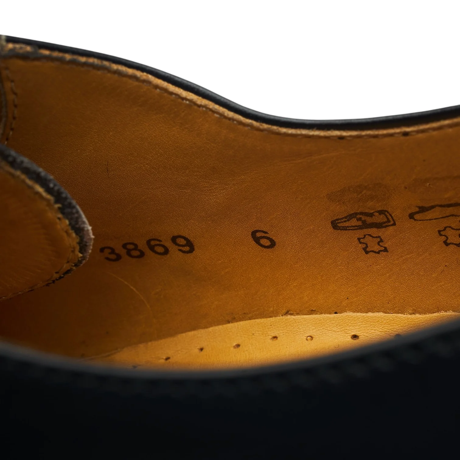 '3869' Black Leather Oxford UK 6 - Image 7