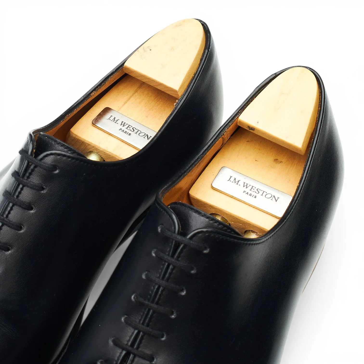 '402 Flore' Black Leather Wholecut Oxford 7 C UK 7 - Image 6