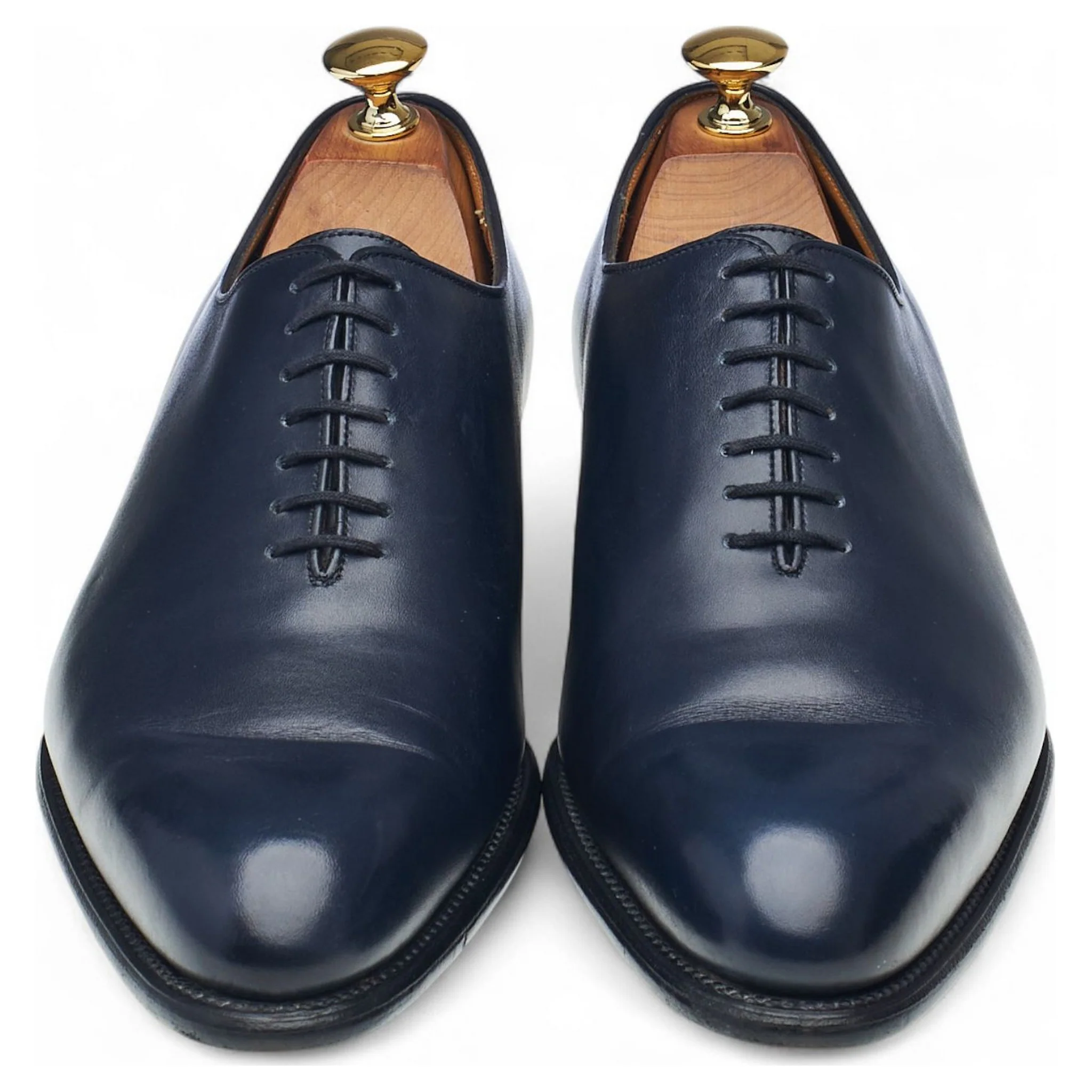 '402 Flore' Navy Blue Leather Wholecut Oxford 6.5 E UK 7 - Image 2