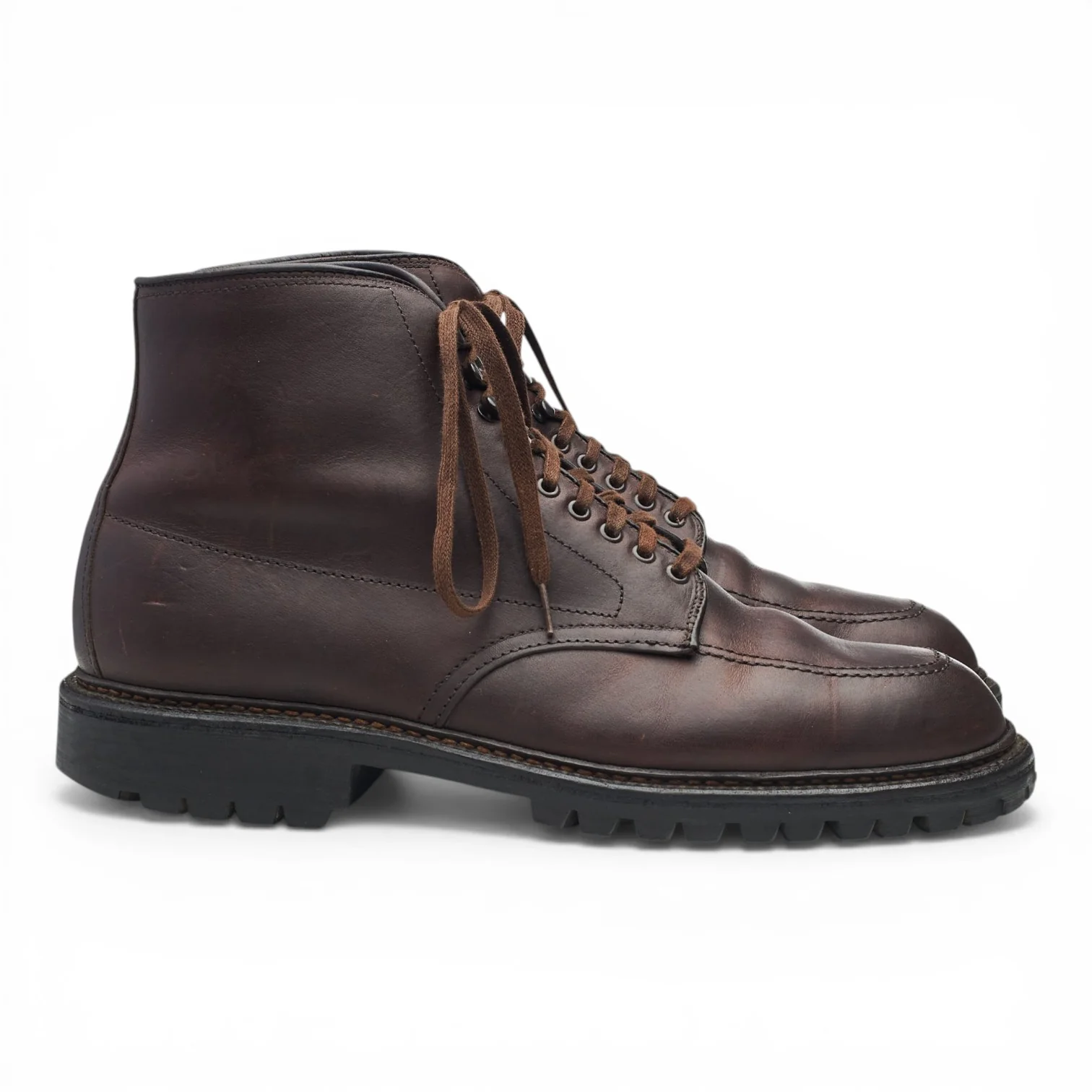 '404' Dark Brown Leather Moc Toe Boots UK 7 US 8 D