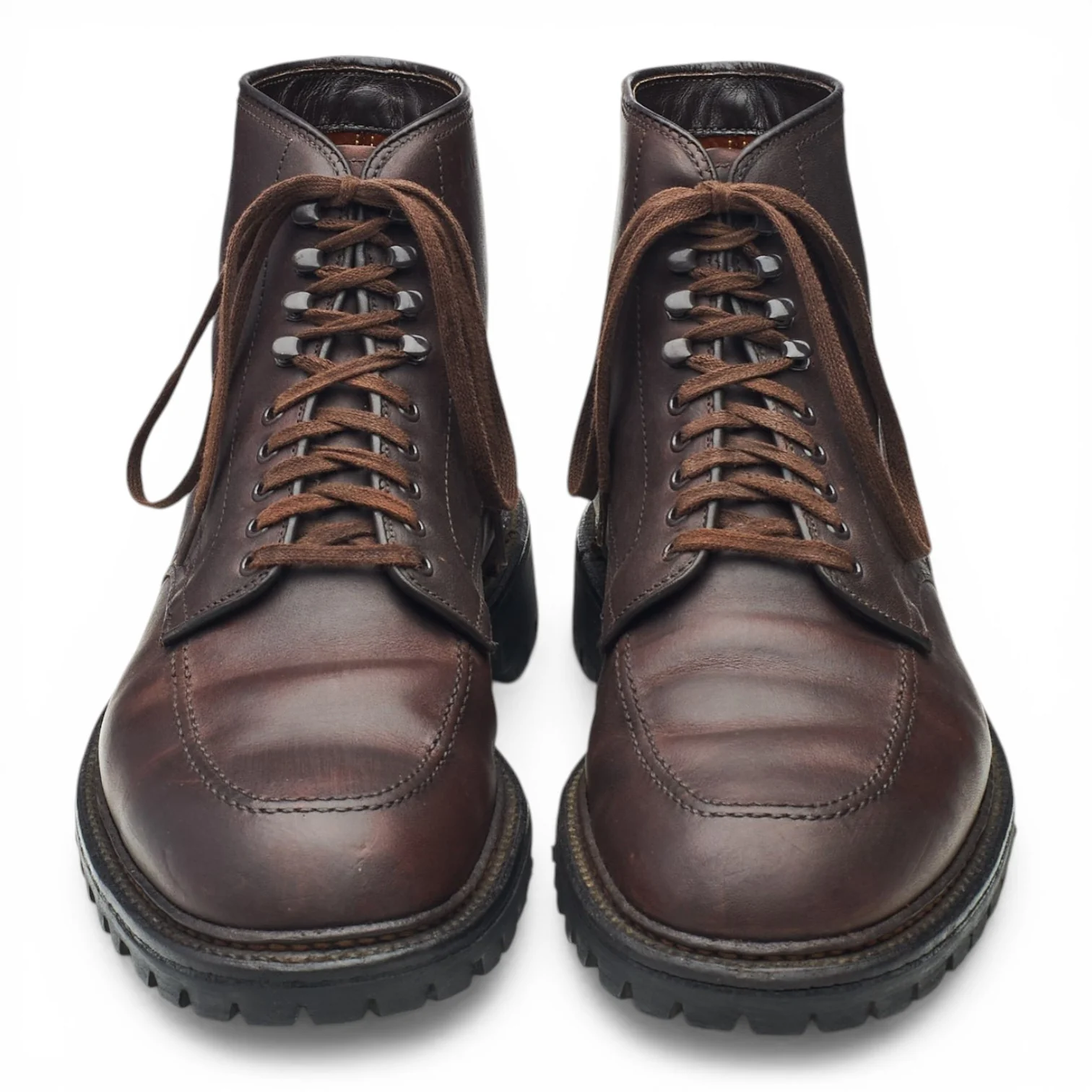 '404' Dark Brown Leather Moc Toe Boots UK 7 US 8 D - Image 2