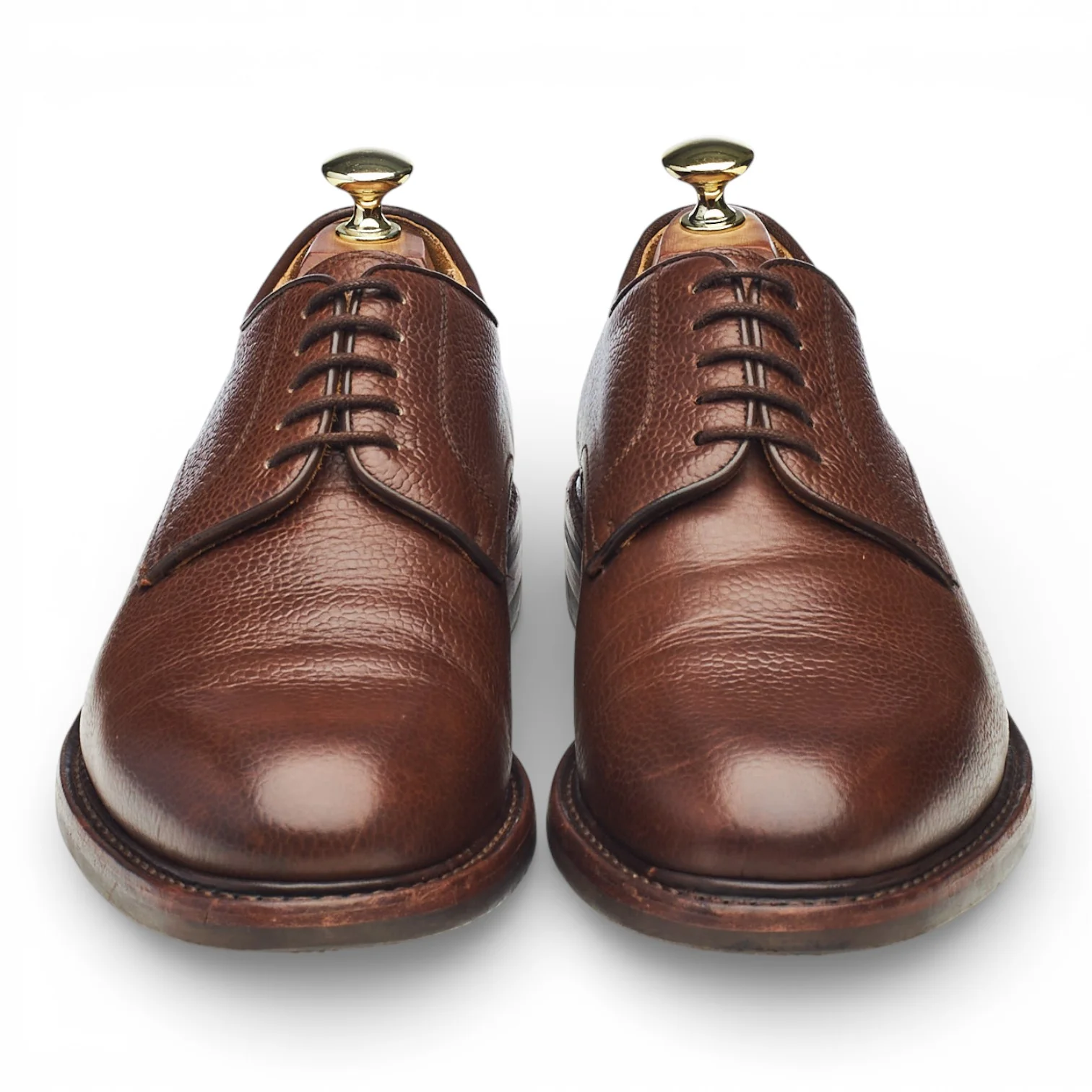 '4169' Brown Grain Leather Derby UK 7 - Image 2