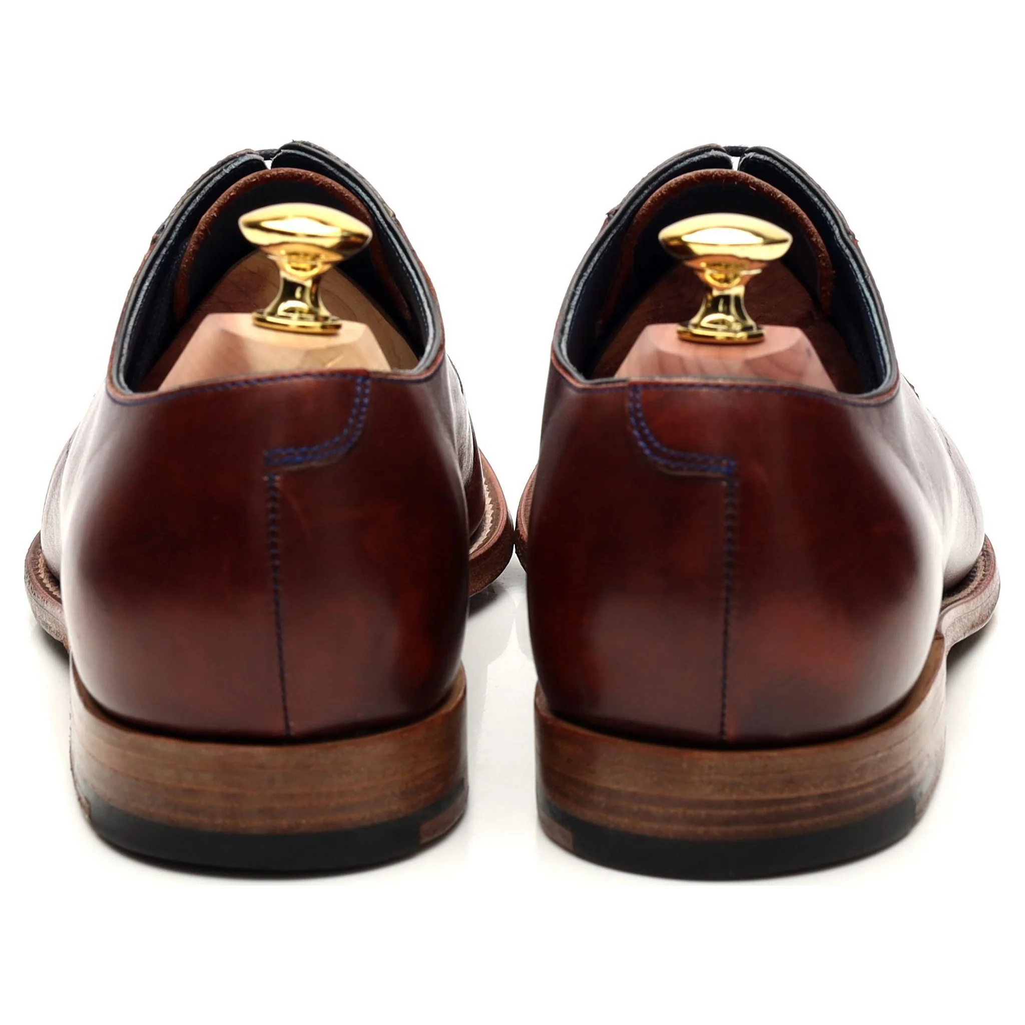 'Harry' Burgundy / Navy Blue Leather Oxford UK 7.5 F - Image 4