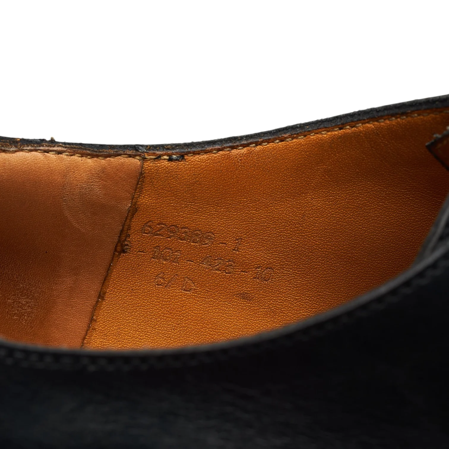 '423' Black Leather Oxford 6 D UK 6.5 - Image 8