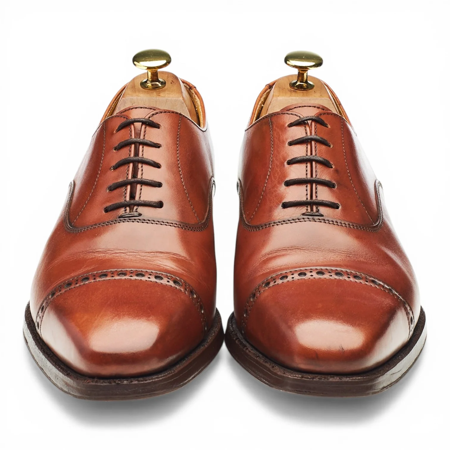 '4473' Tan Brown Leather Oxford UK 8.5 - Image 2