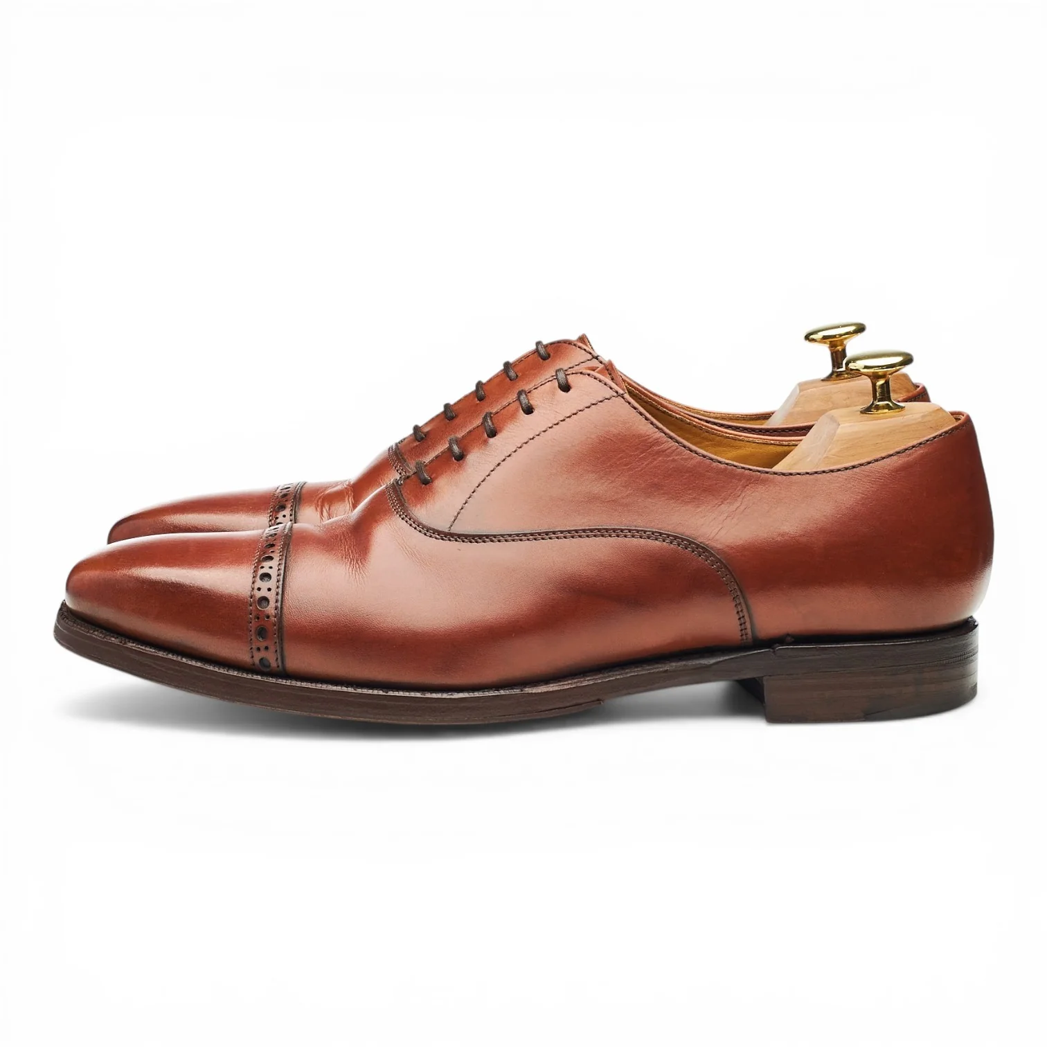 '4473' Tan Brown Leather Oxford UK 8.5 - Image 3
