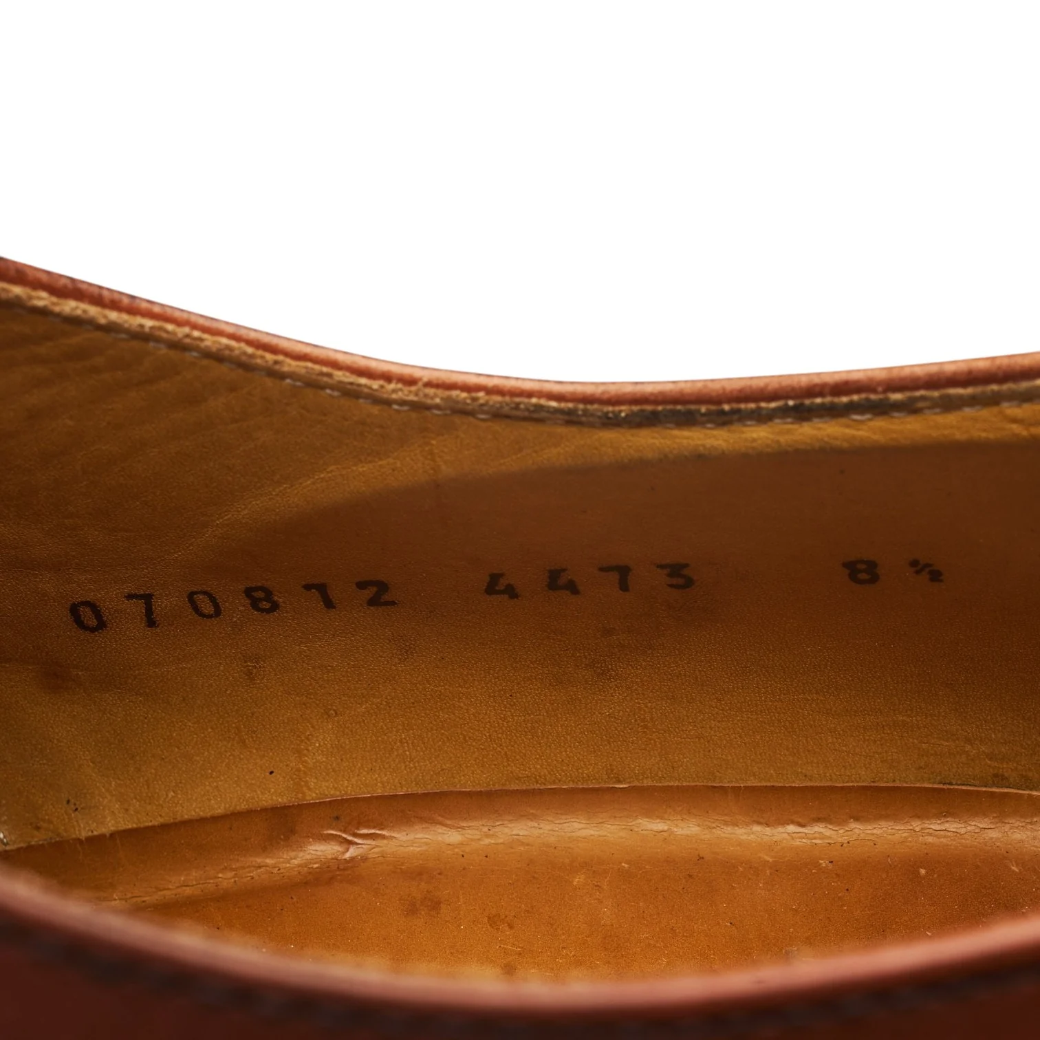 '4473' Tan Brown Leather Oxford UK 8.5 - Image 7