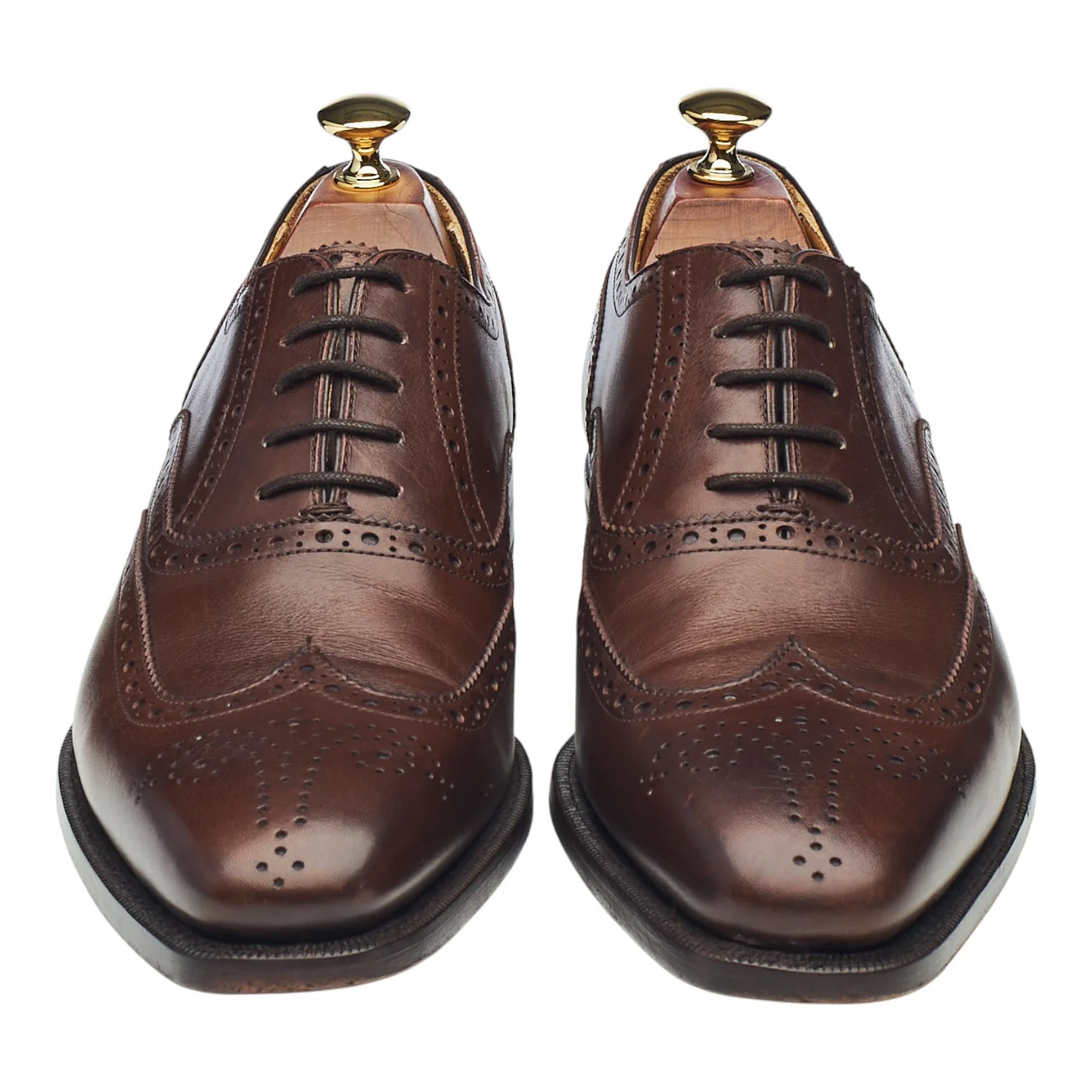 '4475' Dark Brown Leather Oxford Brogues UK 9 - Image 2