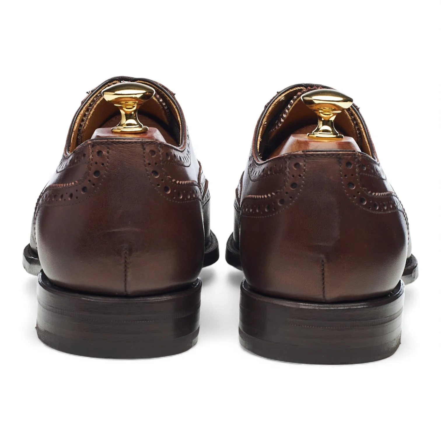 '4475' Dark Brown Leather Oxford Brogues UK 9 - Image 4