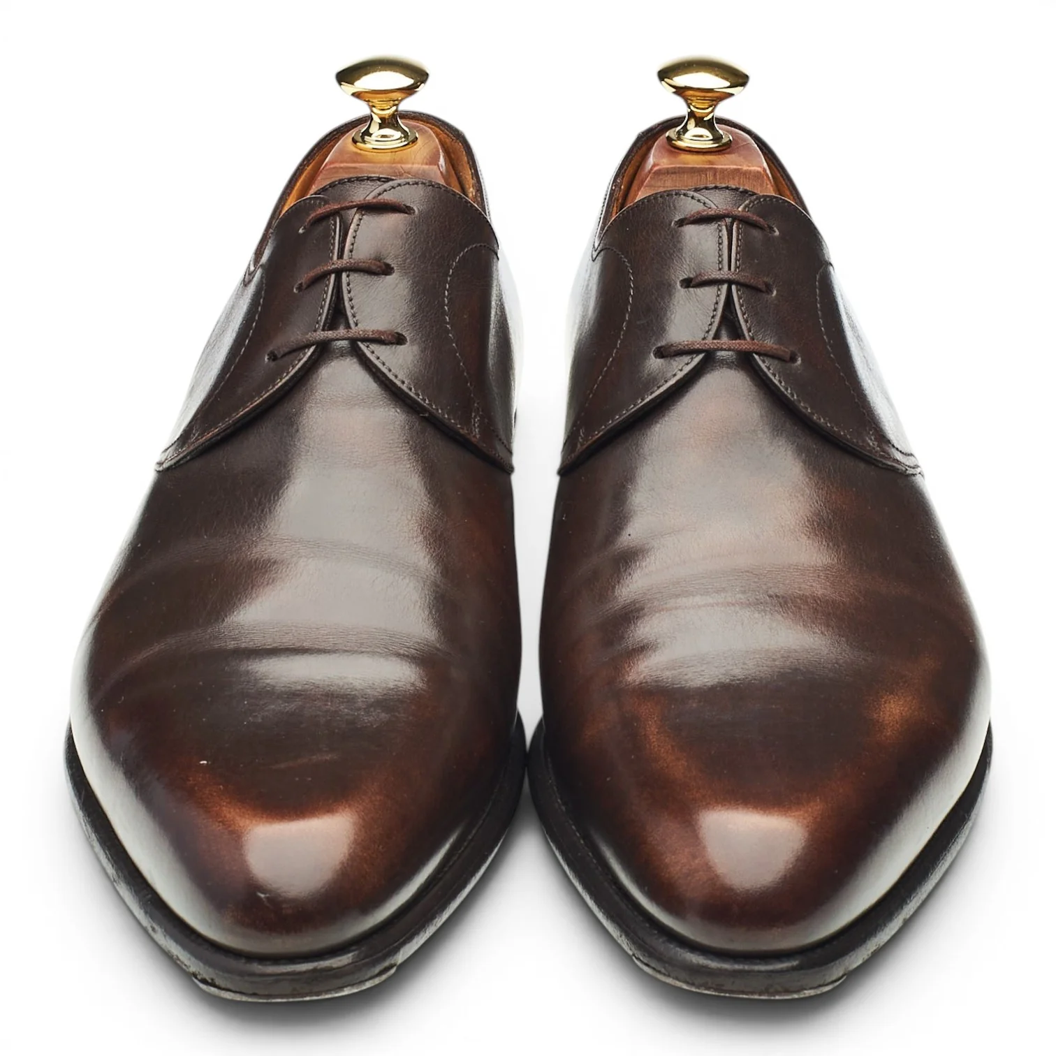 '449' Dark Brown Leather Derby 9 C UK 9 - Image 2