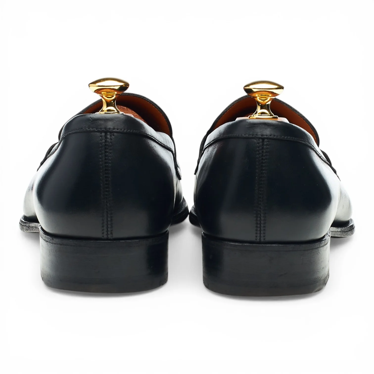 '472' Black Leather Loafers 10 D UK 10.5 - Image 4