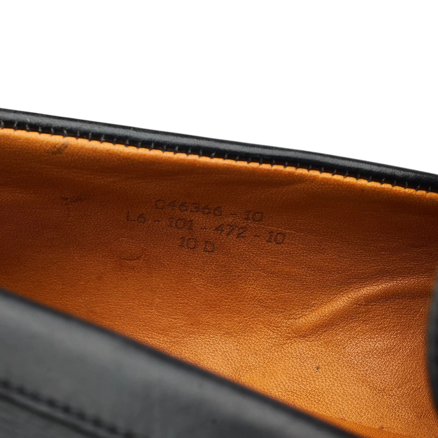 '472' Black Leather Loafers 10 D UK 10.5 - Image 7