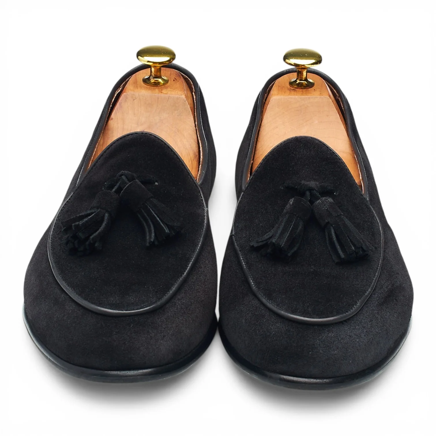 '4951' Black Suede Belgian Loafers UK 9 EU 43 - Image 2