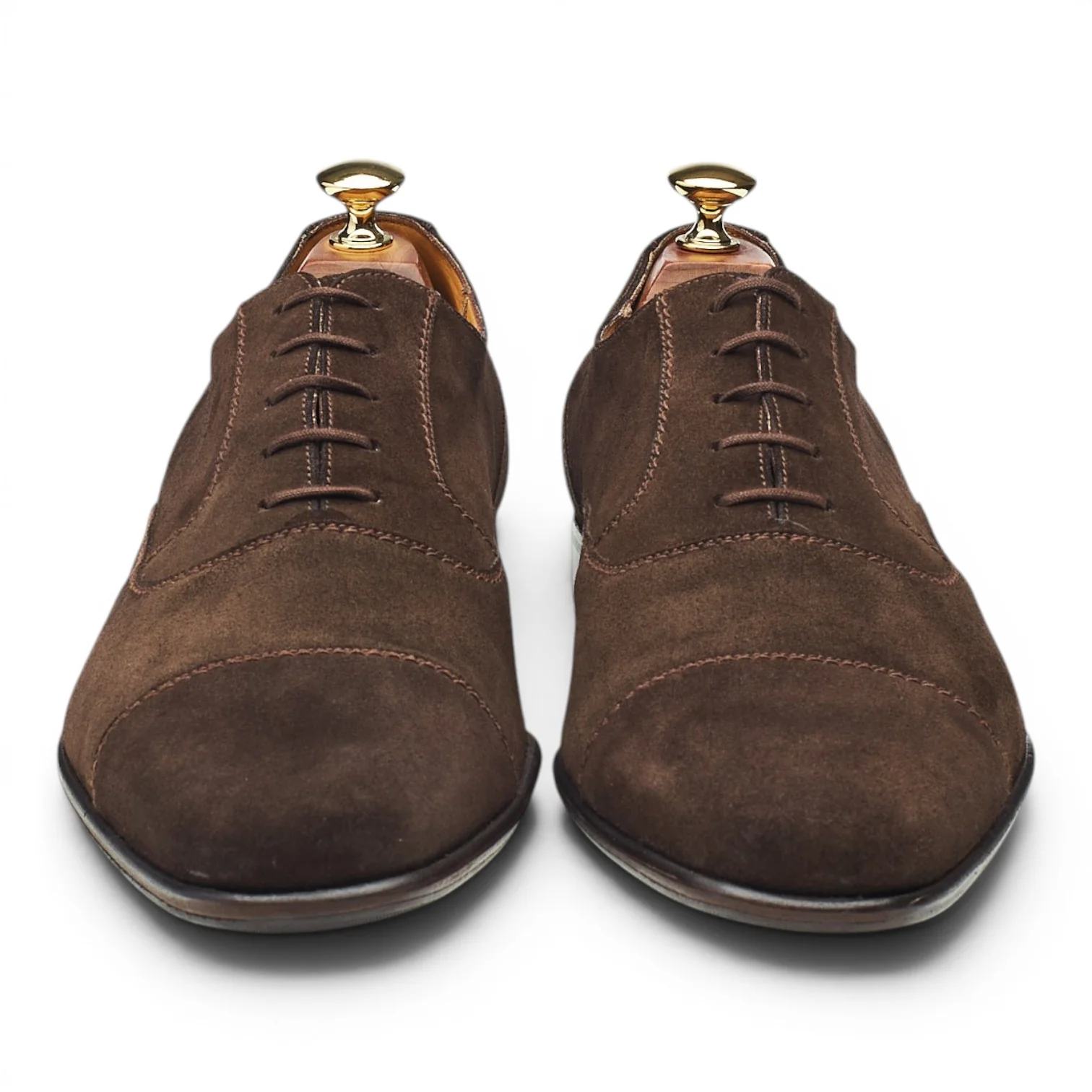 '515' Dark Brown Suede Oxford 10 D UK 10.5 - Image 2
