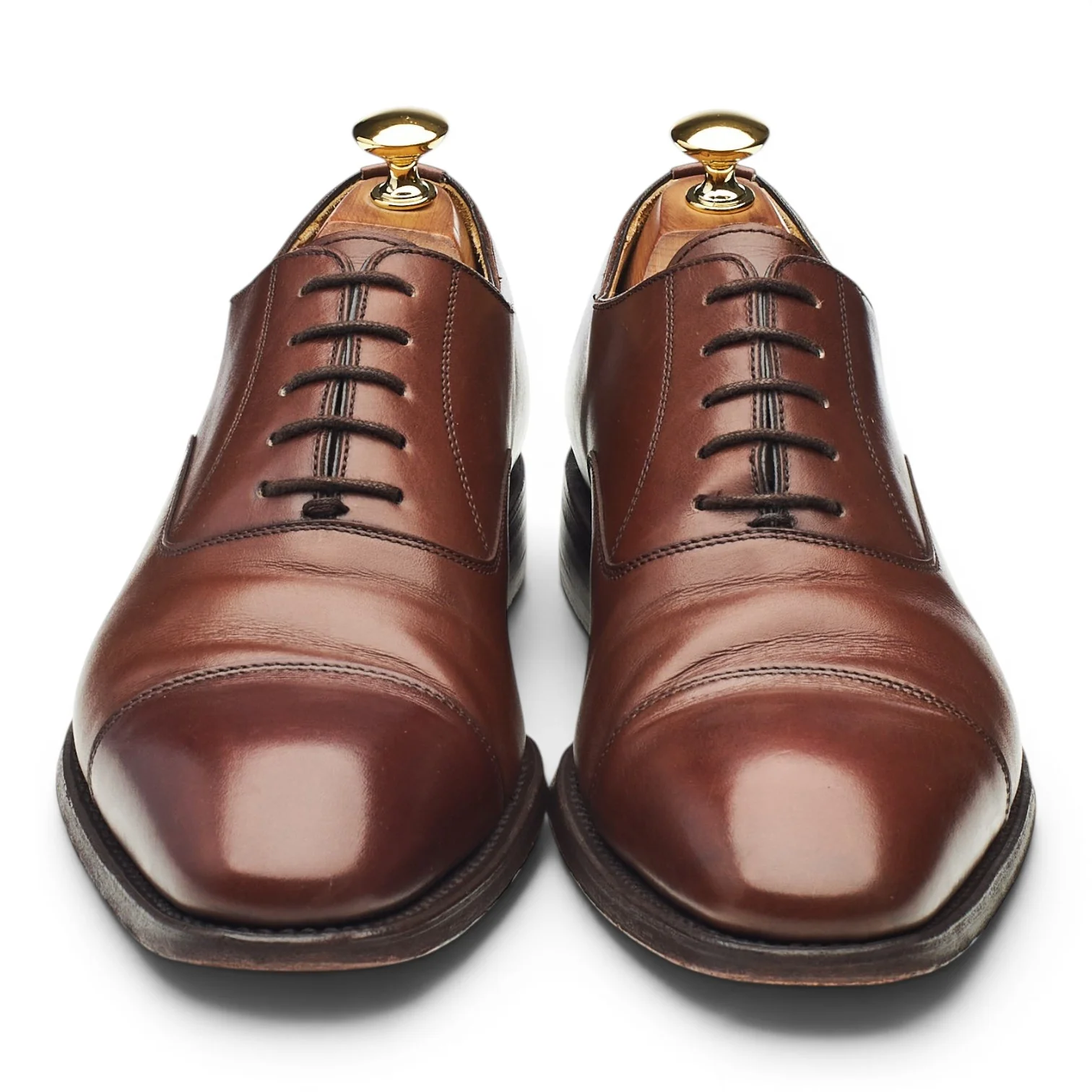 '5217' Dark Brown Leather Oxford UK 7 - Image 2