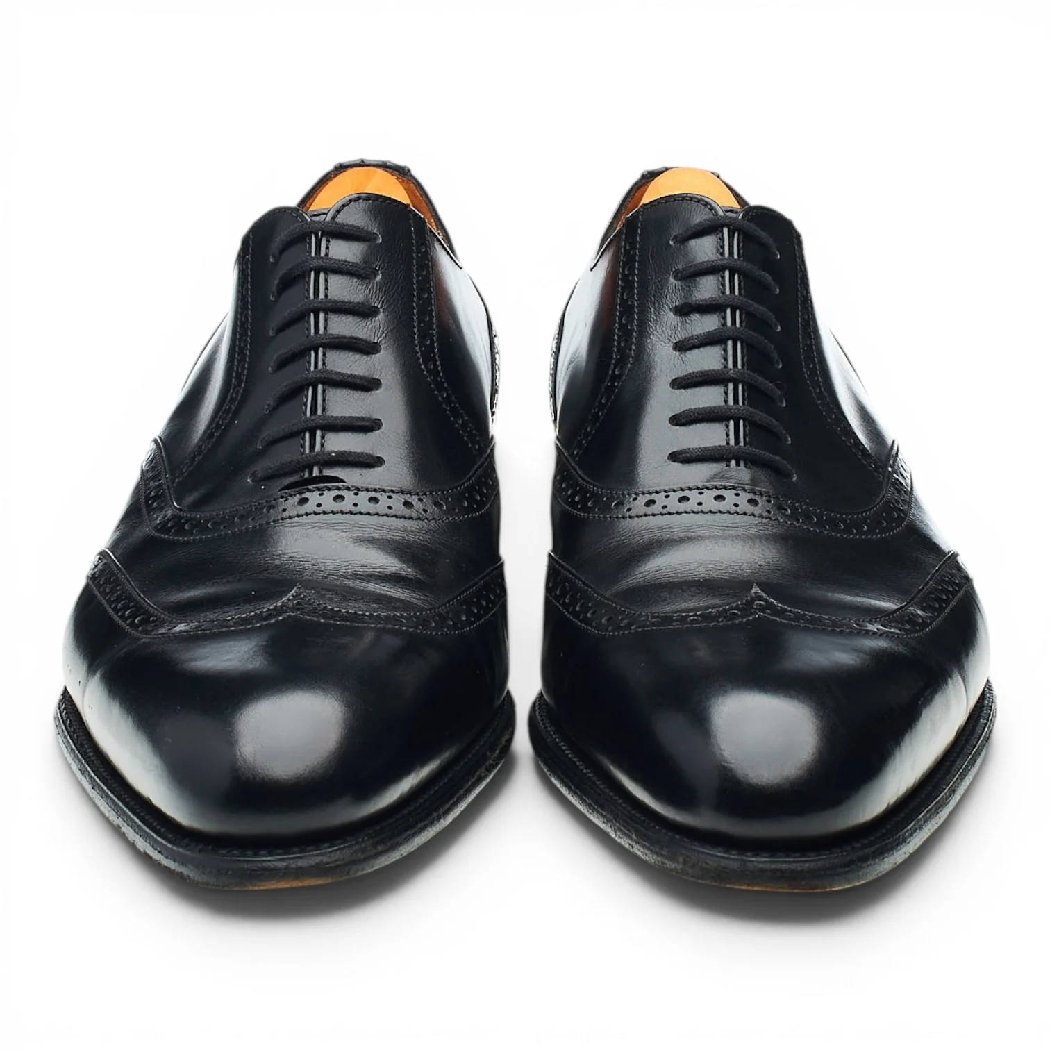 '528' Black Leather Oxford Brogues 8 E UK 8.5 - Image 2