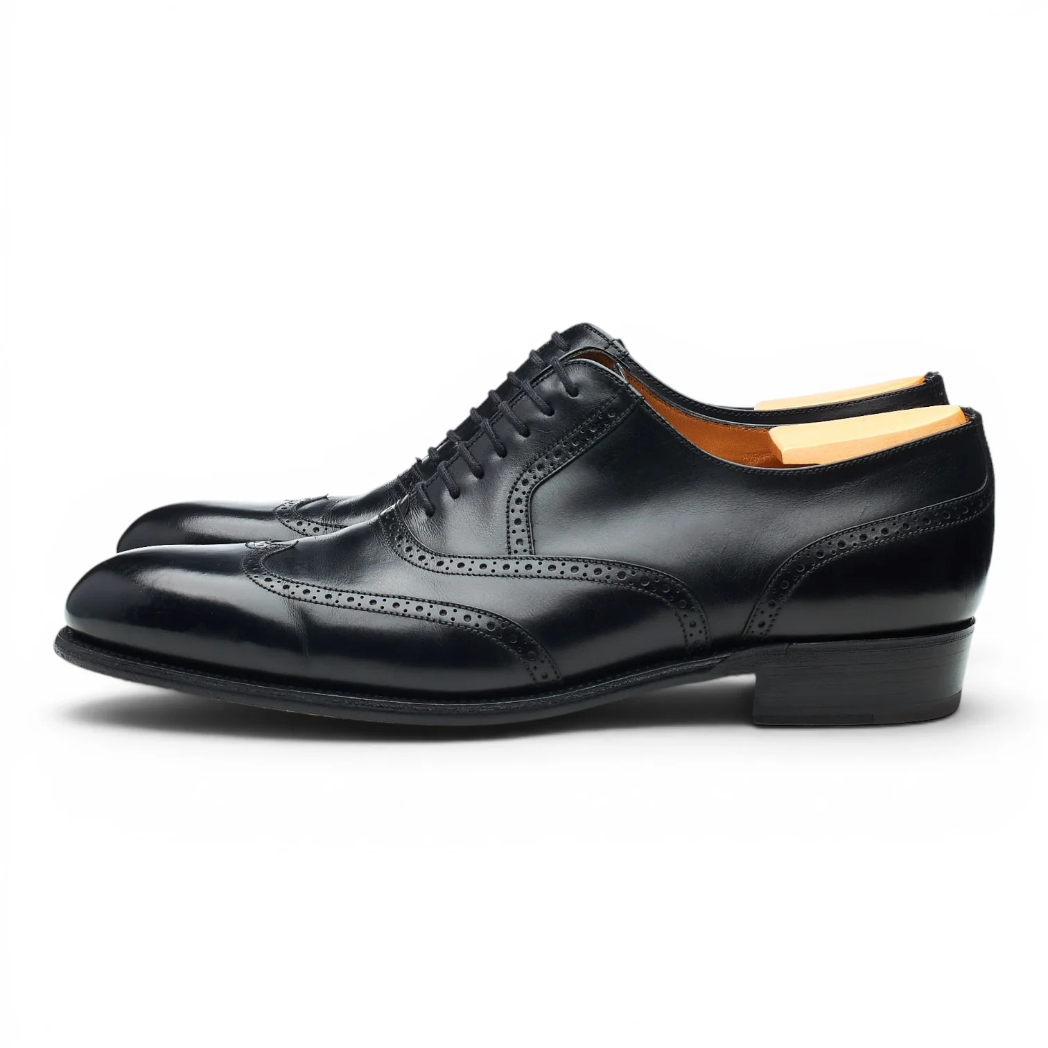'528' Black Leather Oxford Brogues 8 E UK 8.5 - Image 3