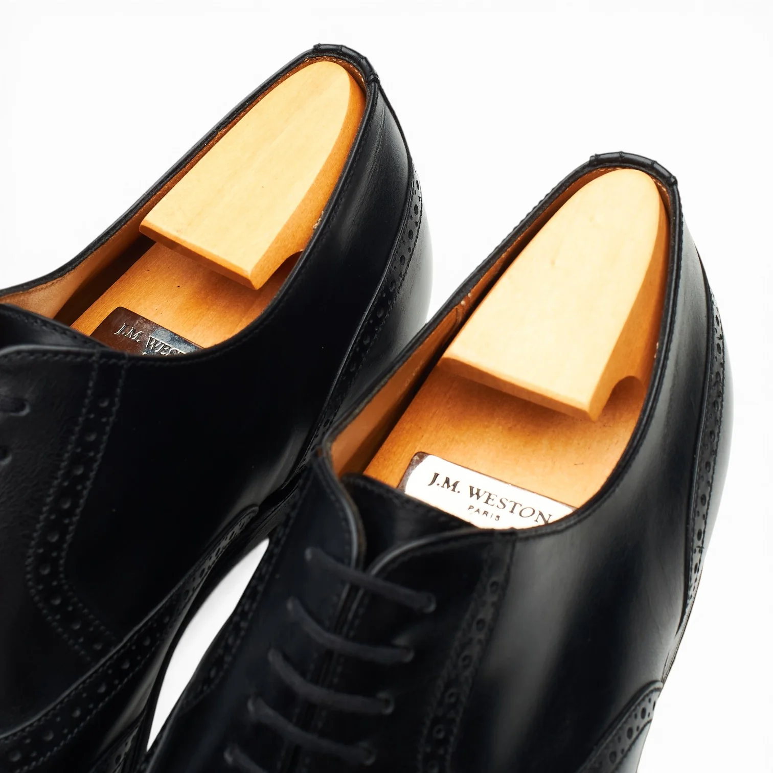 '528' Black Leather Oxford Brogues 8 E UK 8.5 - Image 6