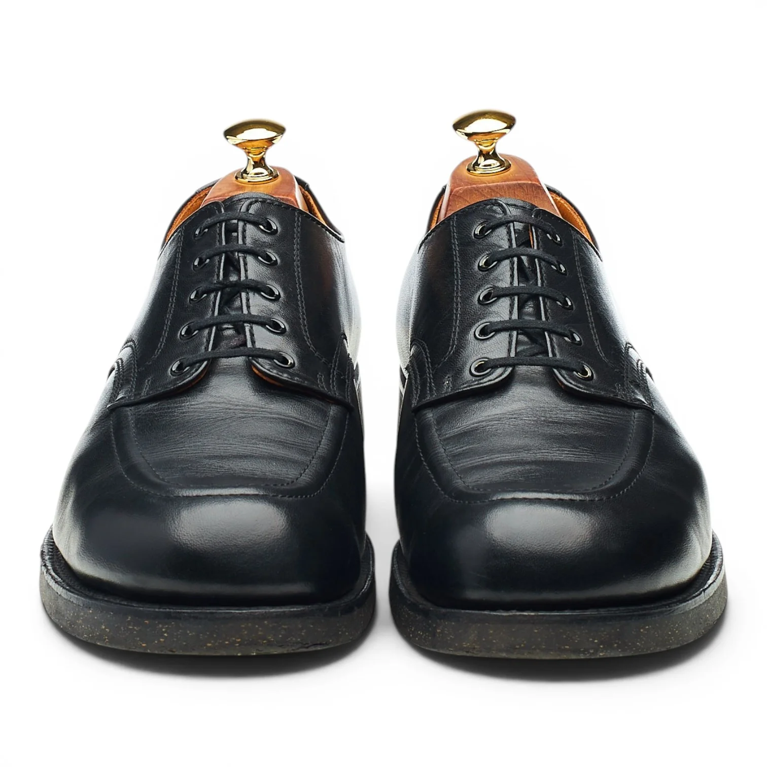 'Lot 6290' Black Leather Apron Derby UK 10.5 - Image 2