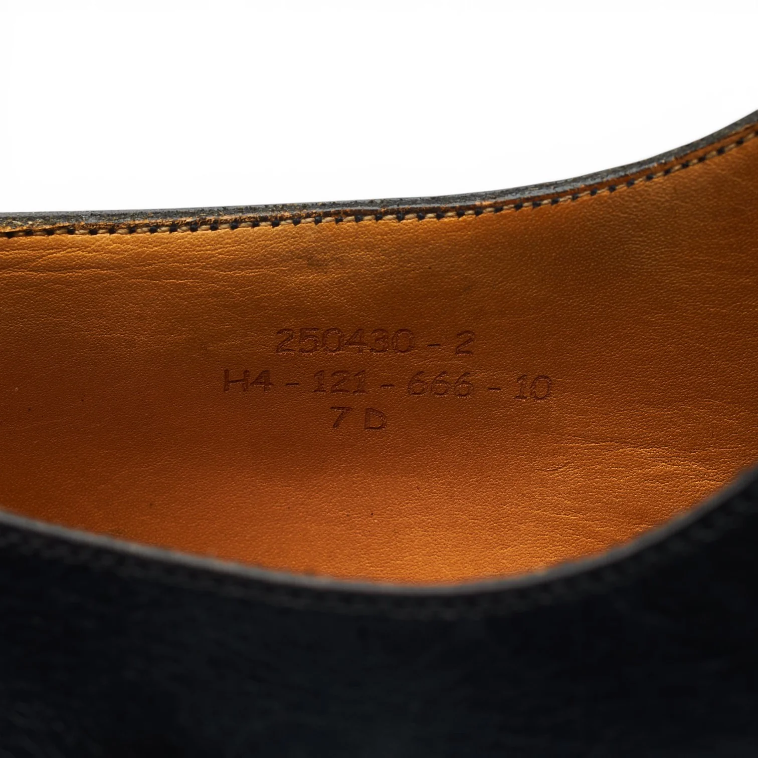 '666' Black Leather Oxford Brogues 7 D UK 7.5 - Image 8
