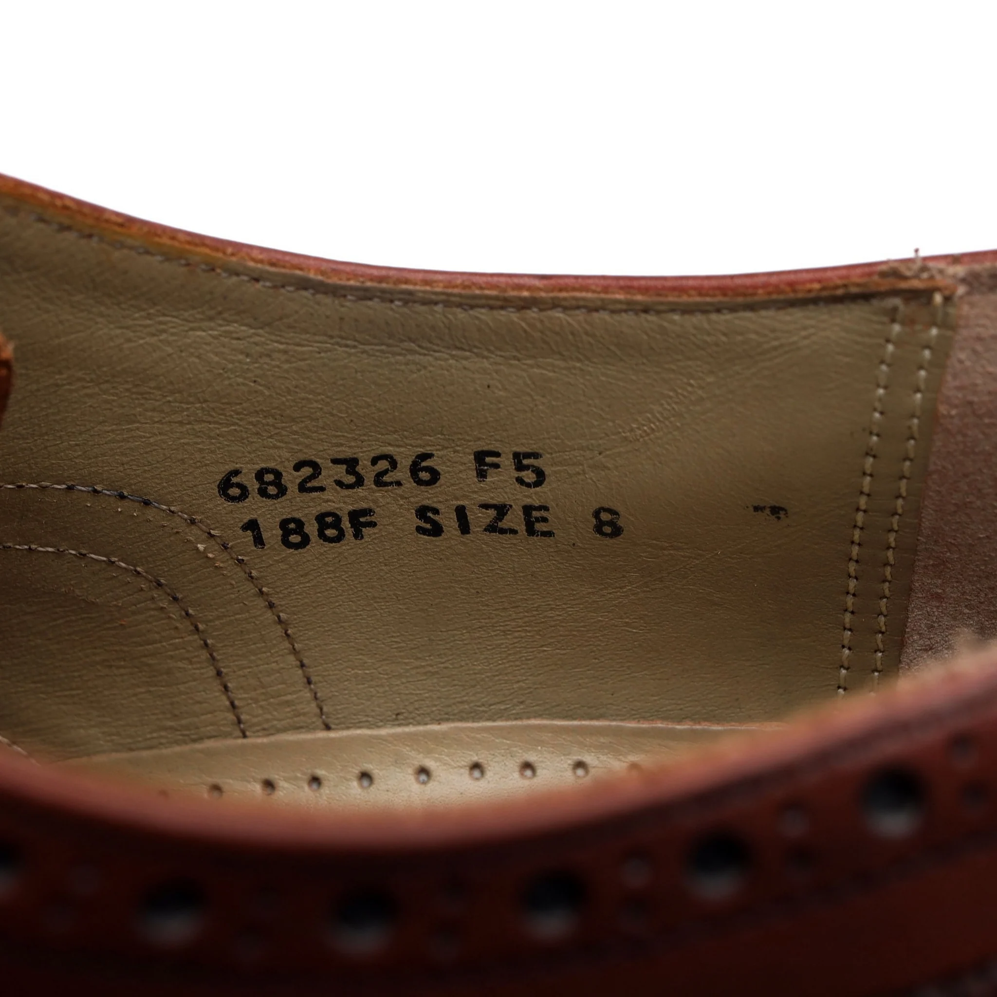 '682326' Tan Brown Leather Oxford Brogues UK 8 F - Image 7