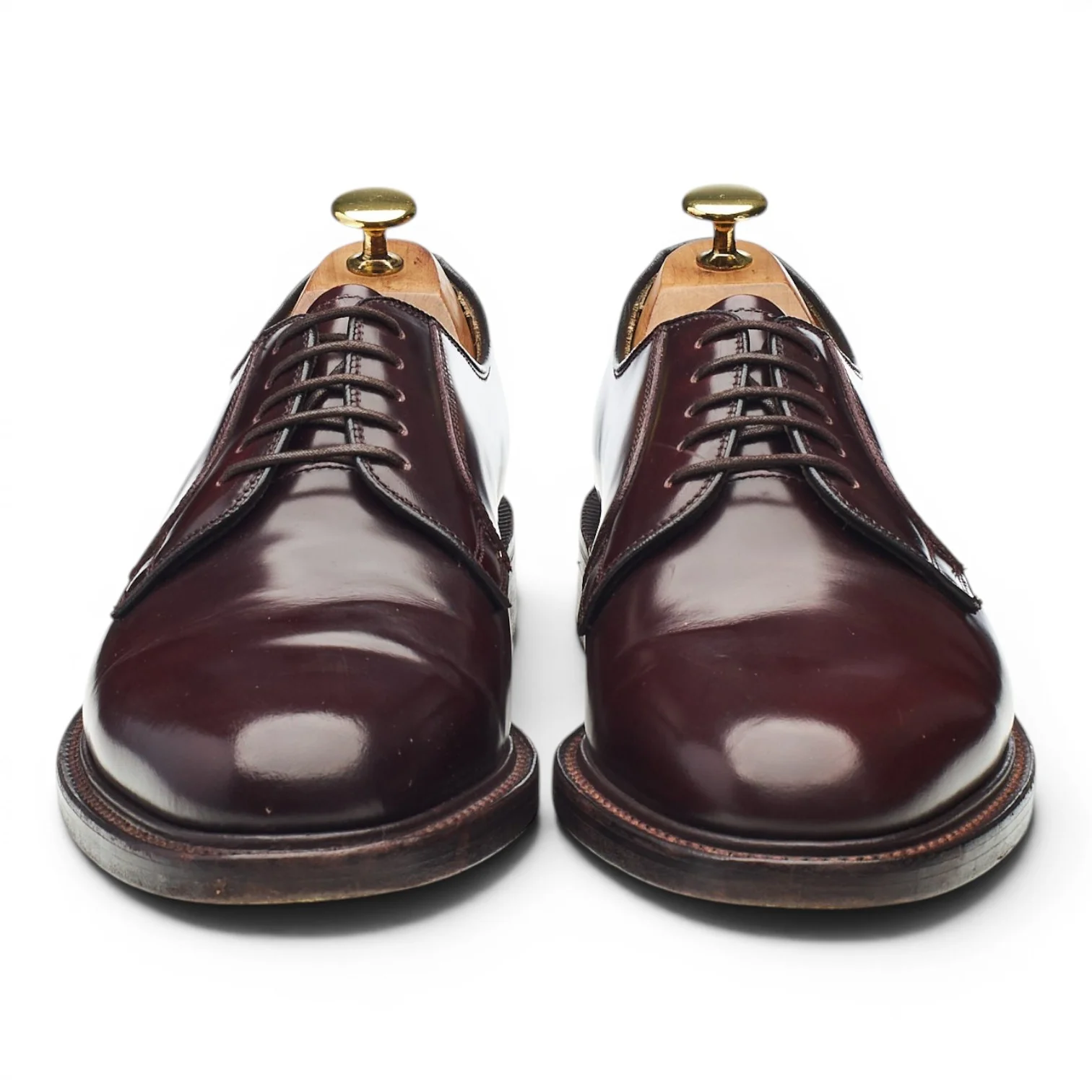 '771' Burgundy Leather Derby UK 8 EX - Image 2