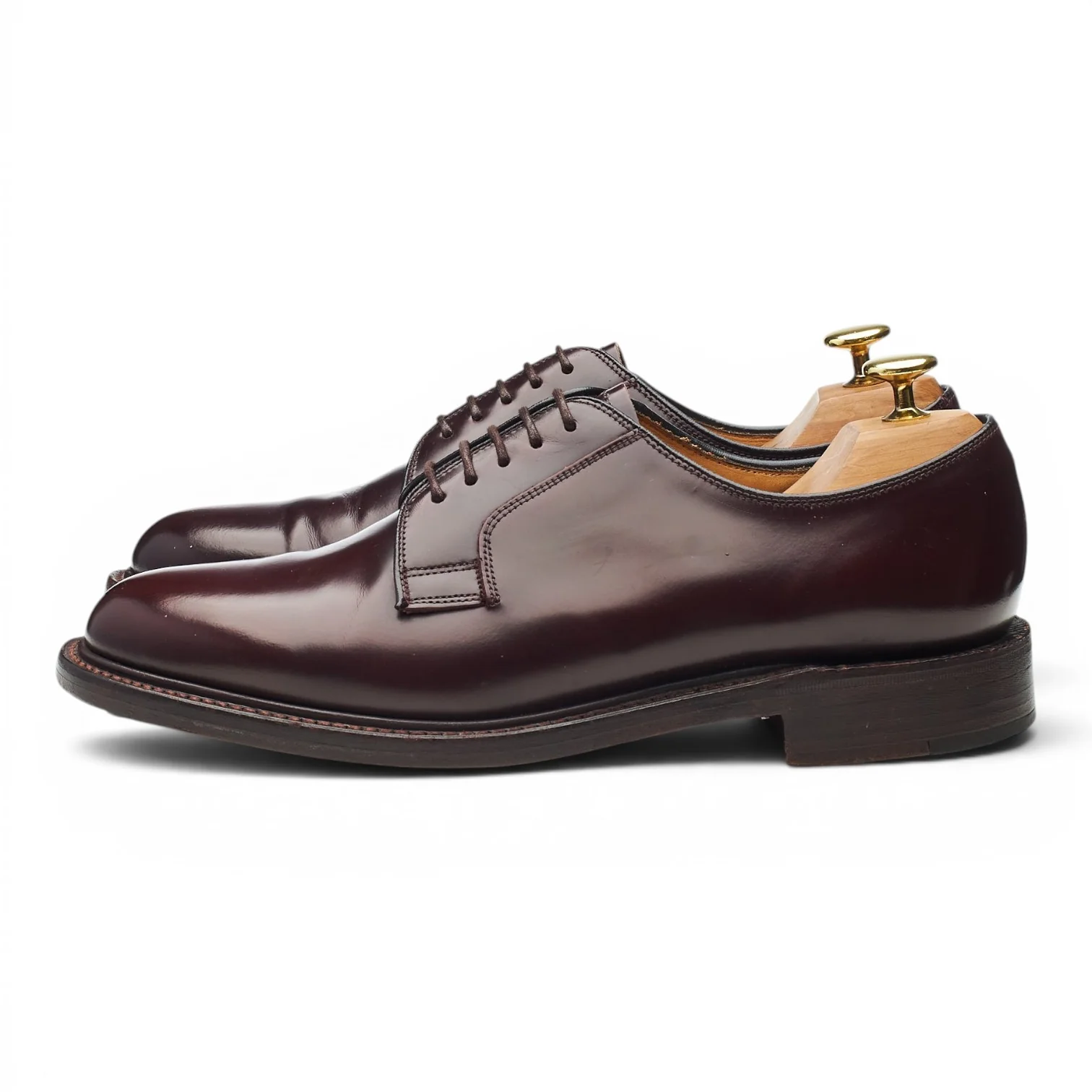 '771' Burgundy Leather Derby UK 8 EX - Image 3