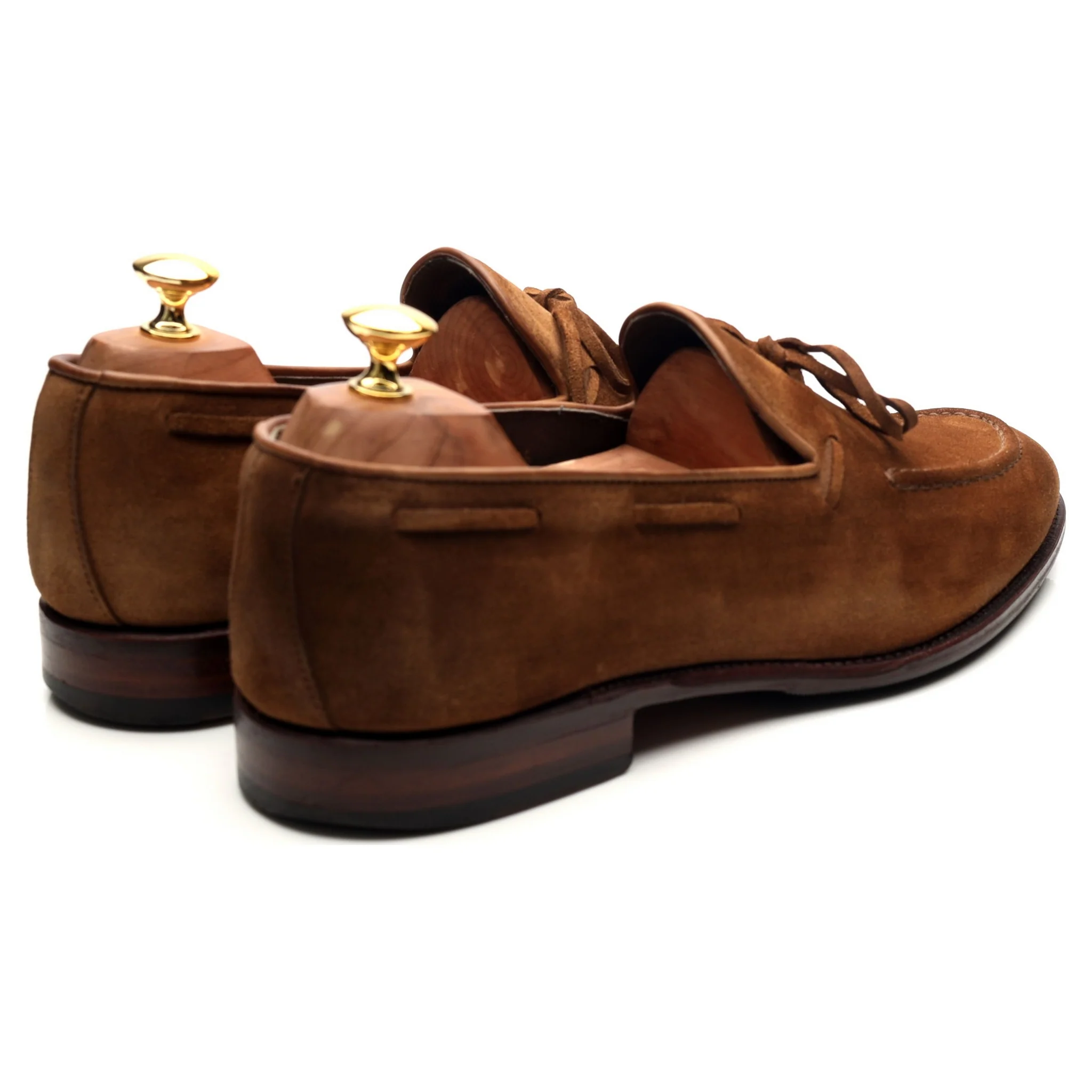 '80228' Tan Brown Suede String Loafer UK 10 EE - Image 5