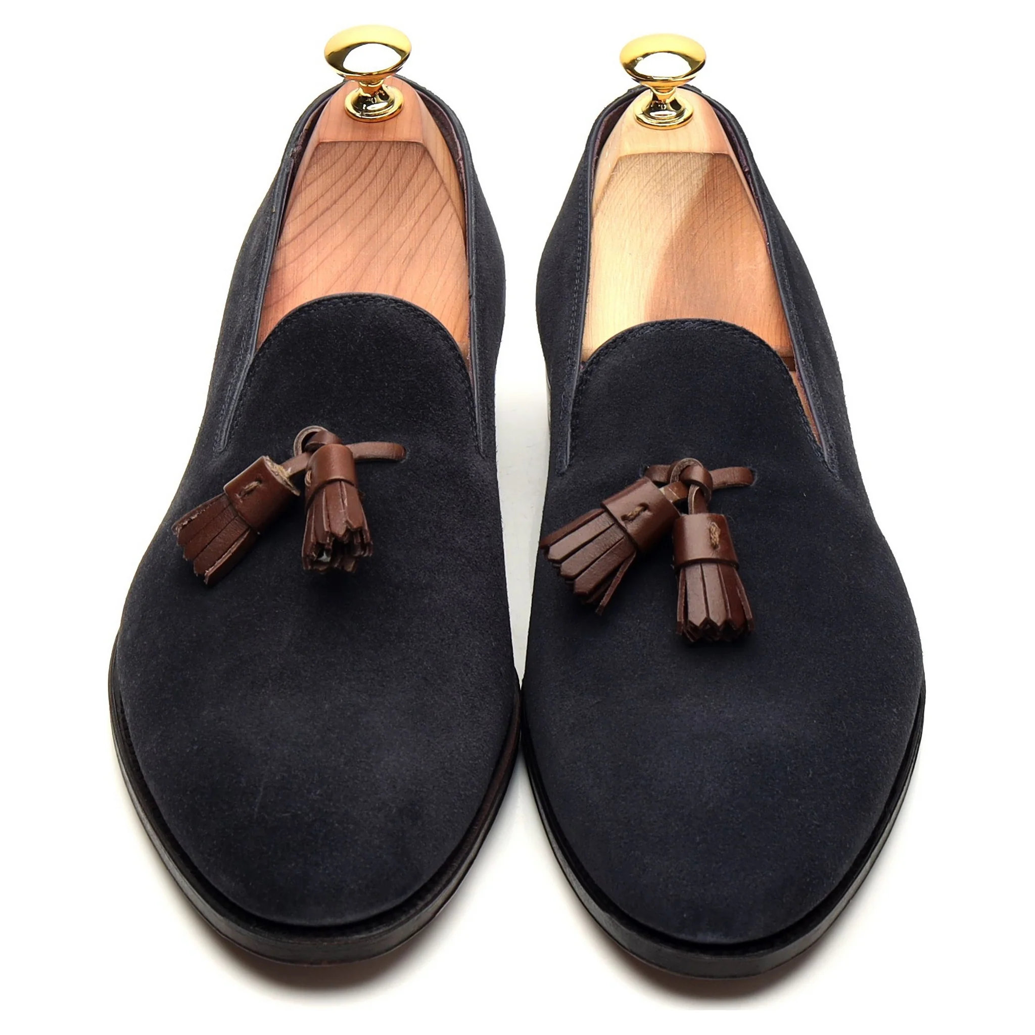 '80287' Navy Blue Suede Tassel Loafers UK 7 - 12 - Image 2