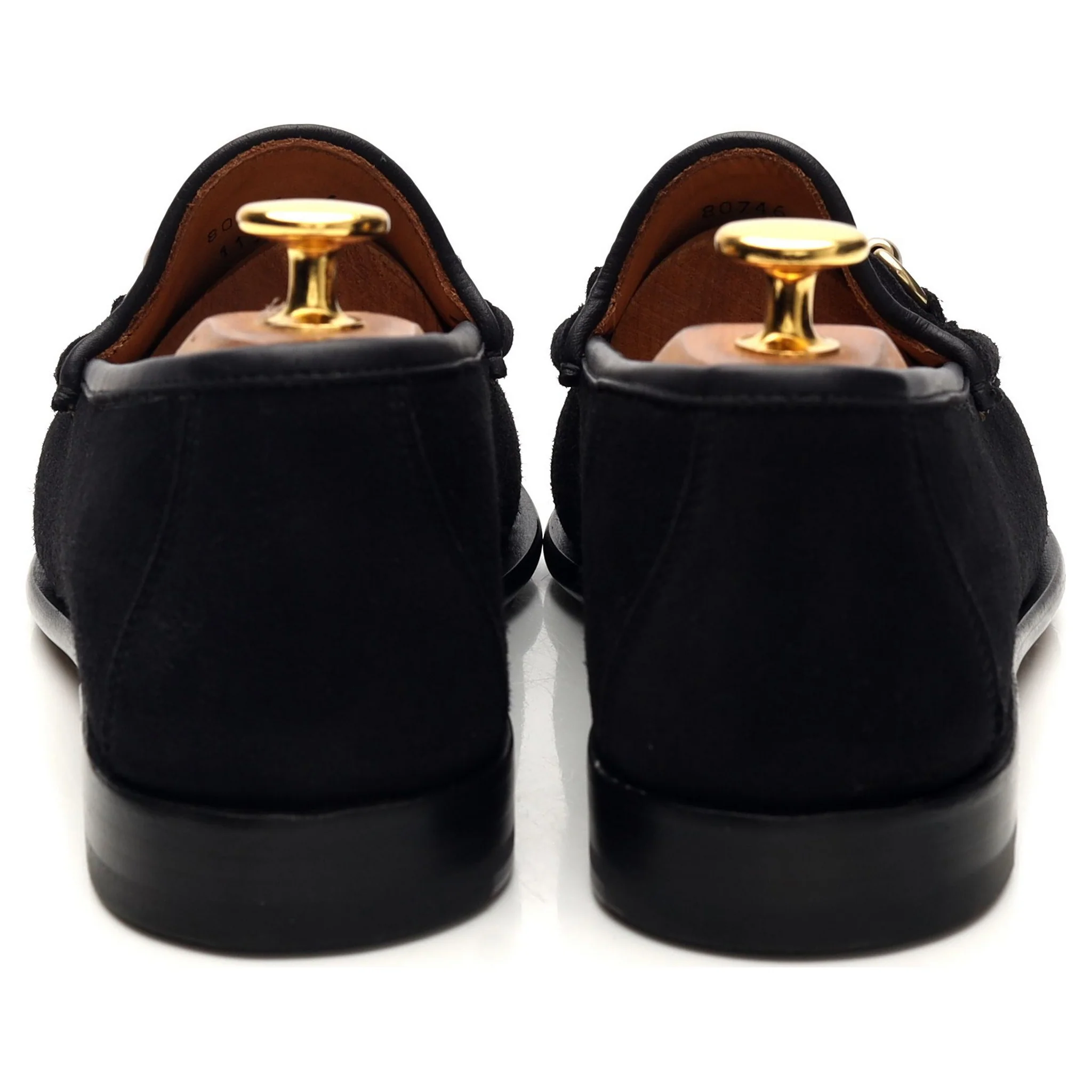 '80746' Black Suede Horesbit Loafers UK 6 - Image 4