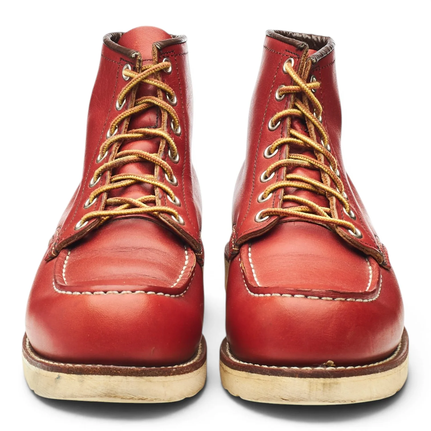 '8131' Tan Brown Leather Moc Toe Boots UK 7 US 8 - Image 2