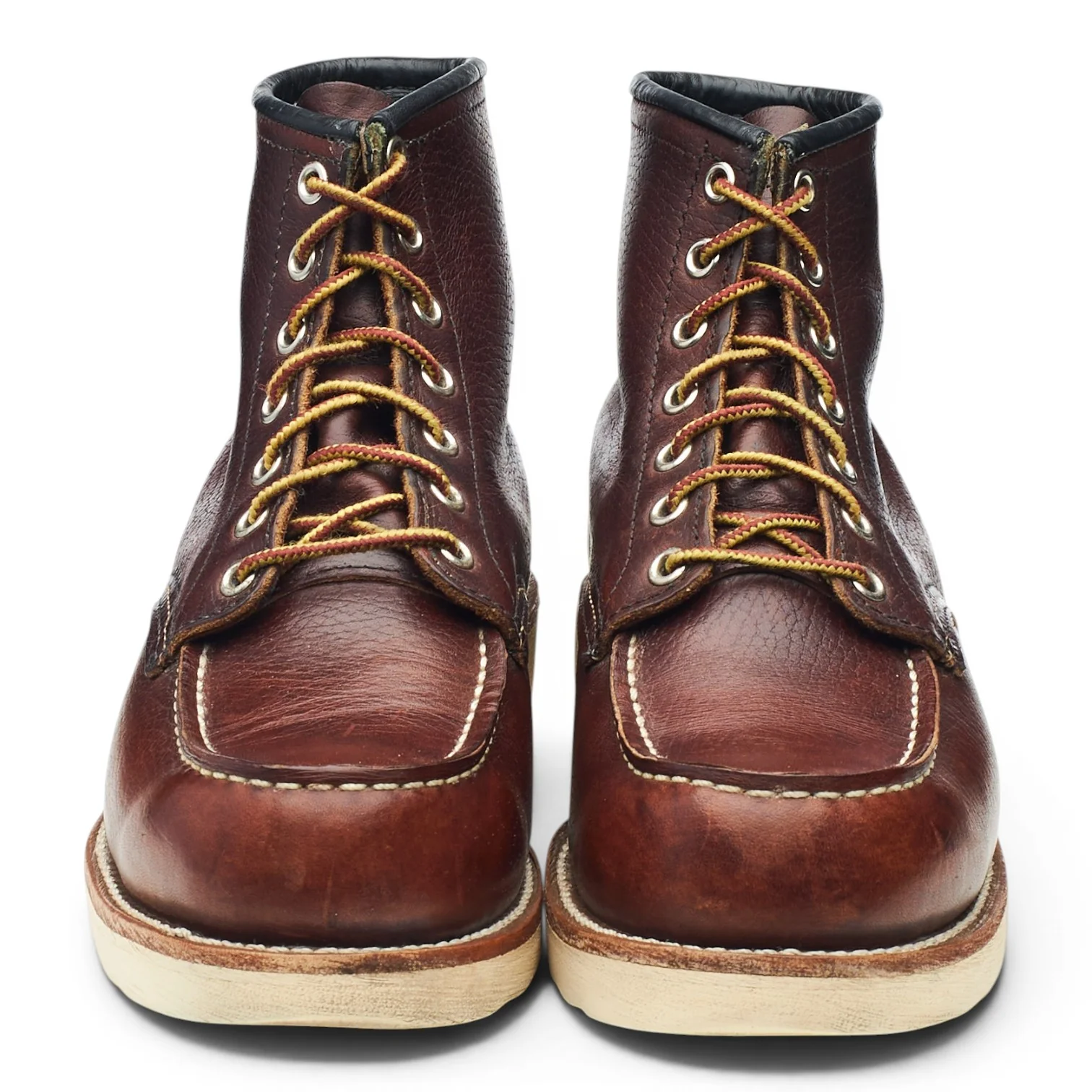 '8138' Brown Leather Moc Toe Boots UK 7 US 8 D - Image 2