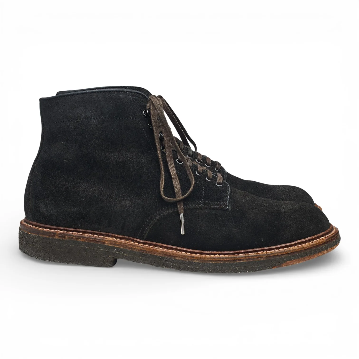 '86065H' Dark Brown Waxed Suede Boots UK 7.5 US 8 D