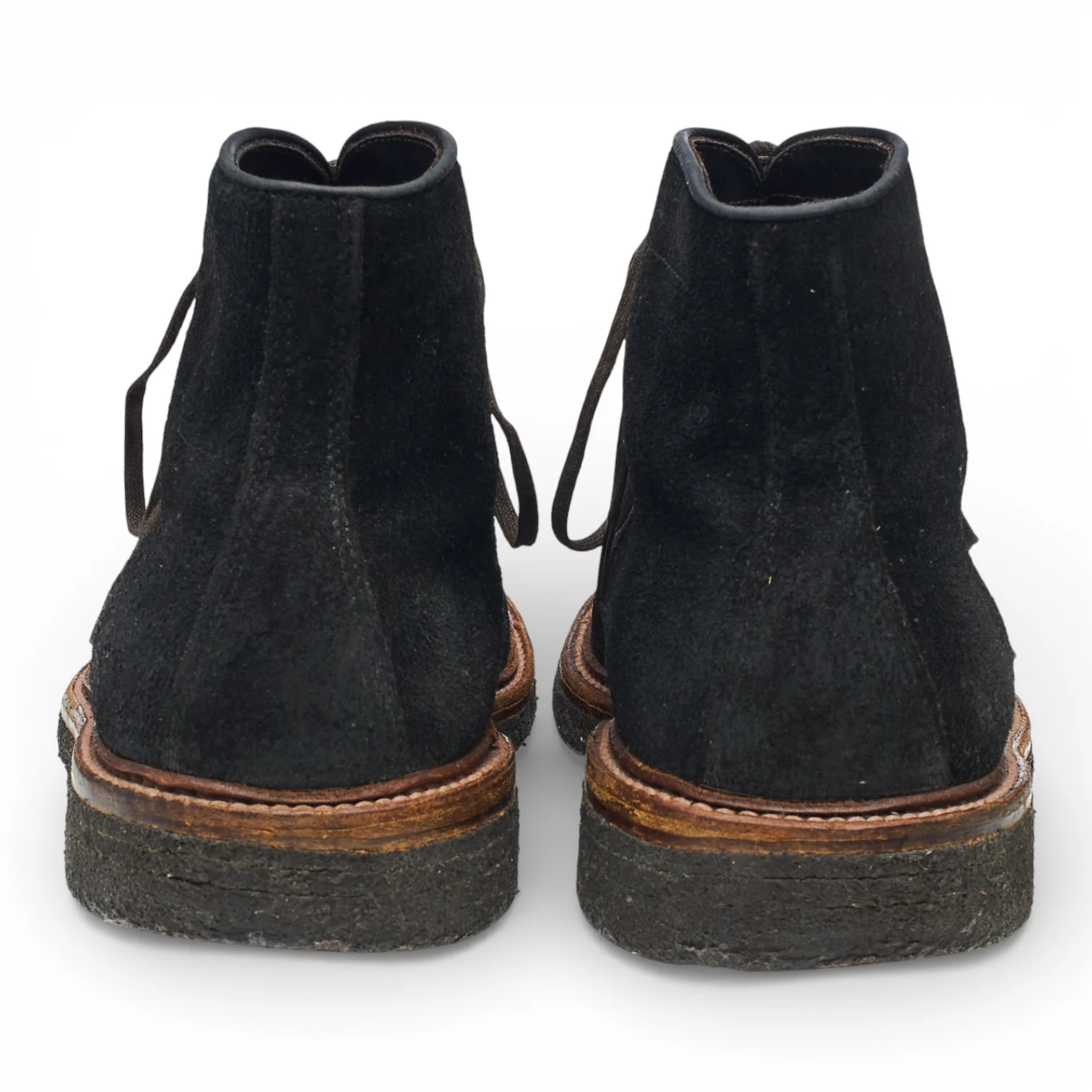 '86065H' Dark Brown Waxed Suede Boots UK 7.5 US 8 D - Image 4