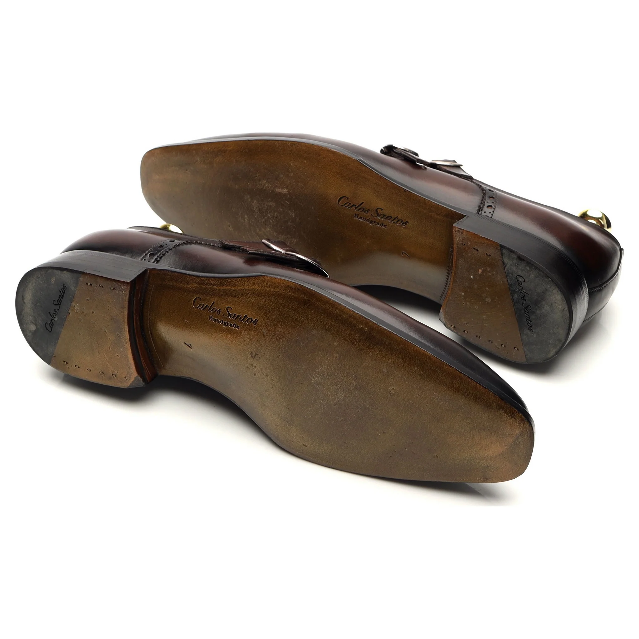 Handgrade '8625' Dark Brown Leather Double Monk Strap UK 7 - Image 5