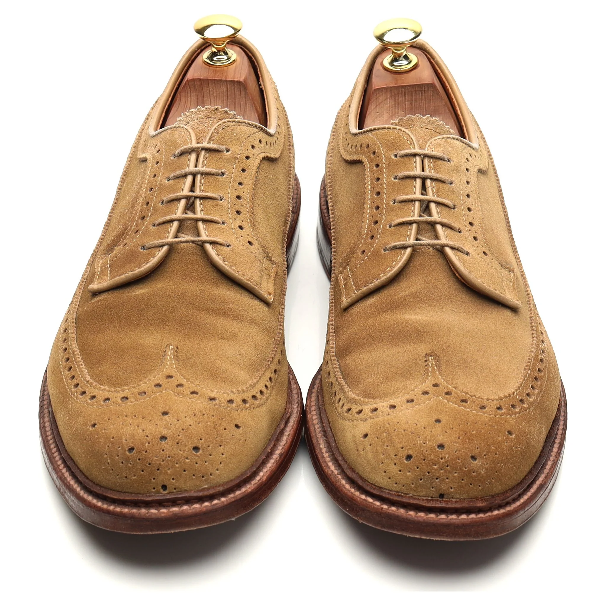 '87895F' Tan Brown Suede Derby Brogues UK 8.5 US 9.5 D - Image 2