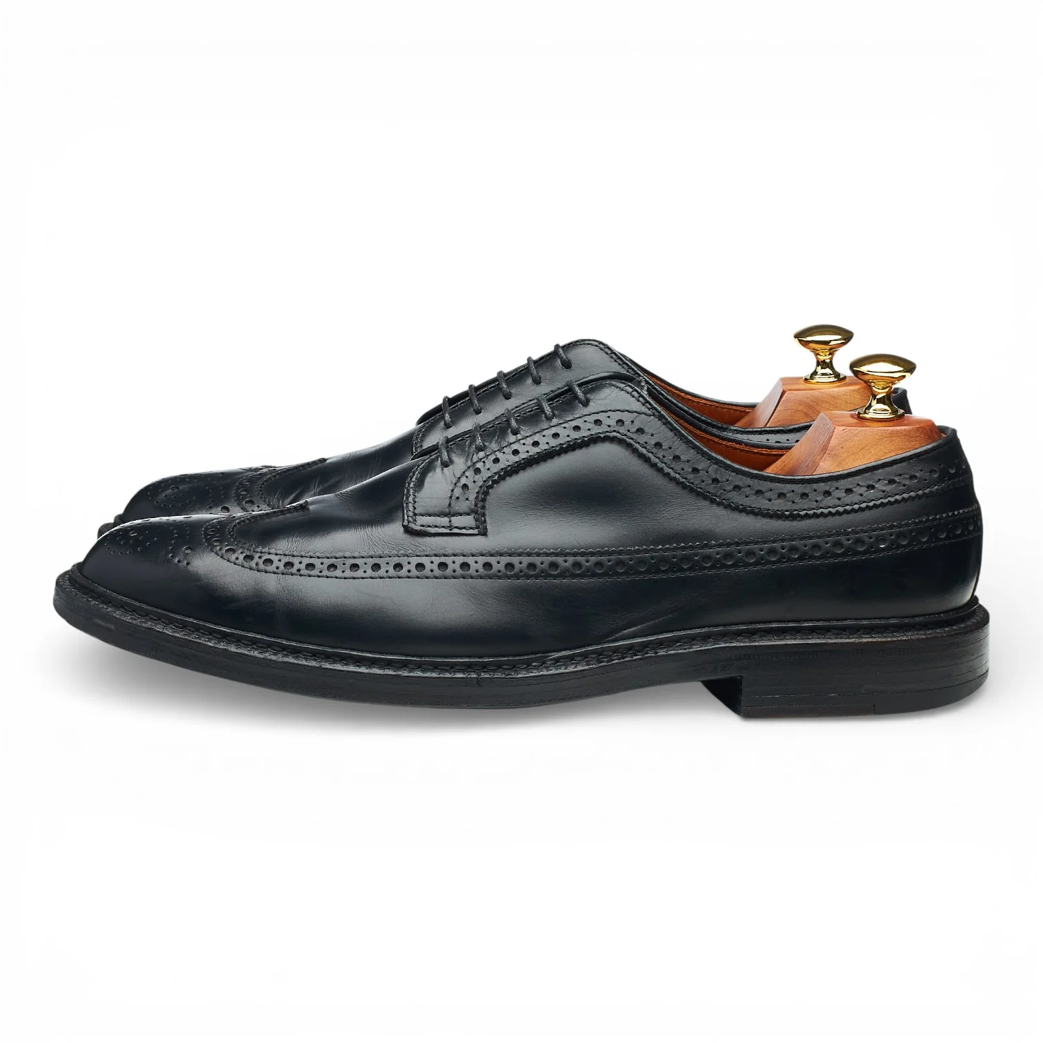 '9753' Black Leather Derby Brogues UK 10 US 10.5 - Image 3