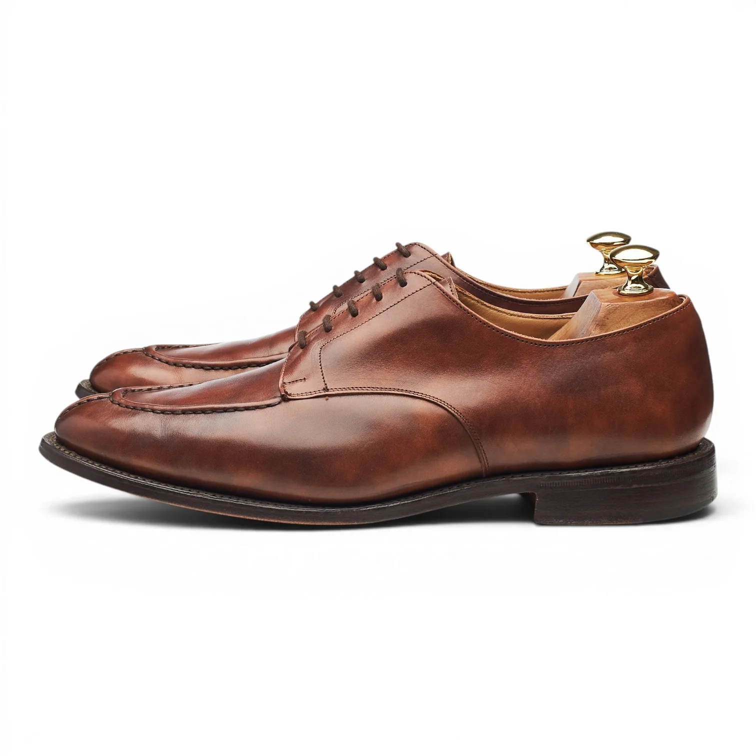 'Abingdon' Brown Museum Leather Split Toe Derby UK 9 - Image 3