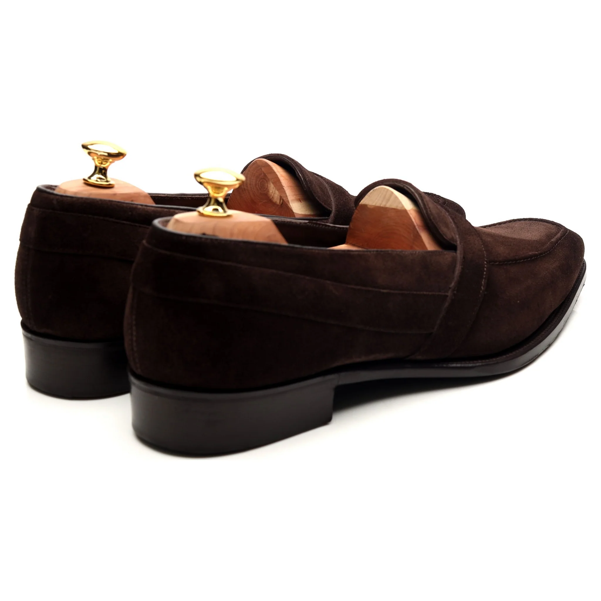 'Baron' Dark Brown Suede Loafers UK 11.5 E - Image 4