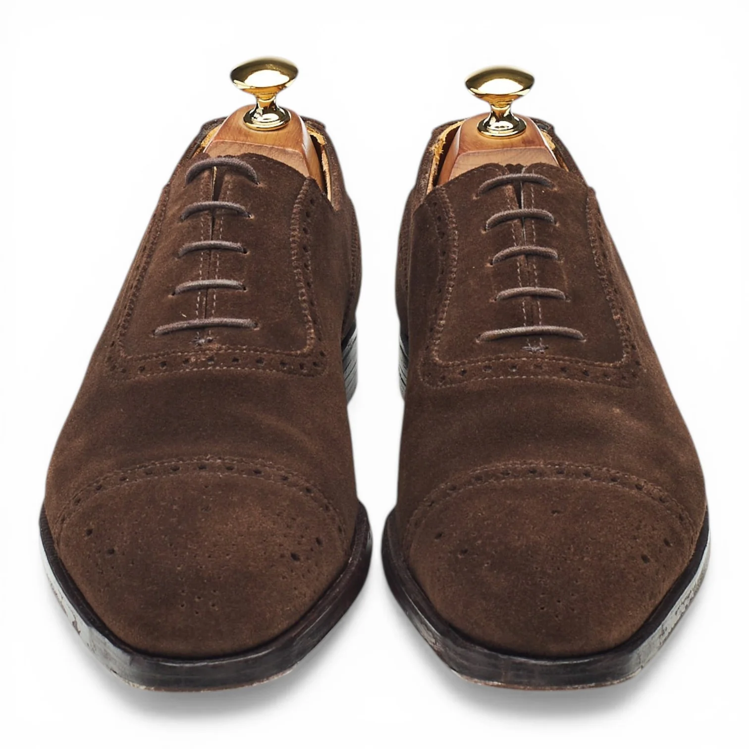 'Adam' Dark Brown Suede Oxford Brogues UK 6 E - Image 2
