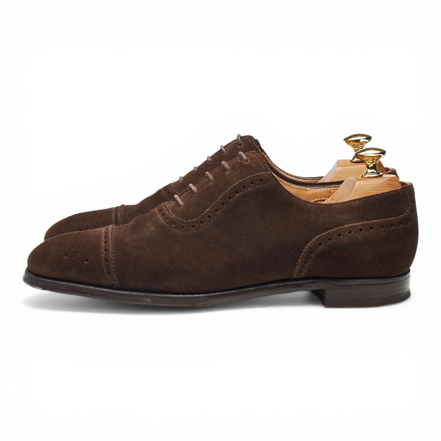 'Adam' Dark Brown Suede Oxford Brogues UK 6 E - Image 3